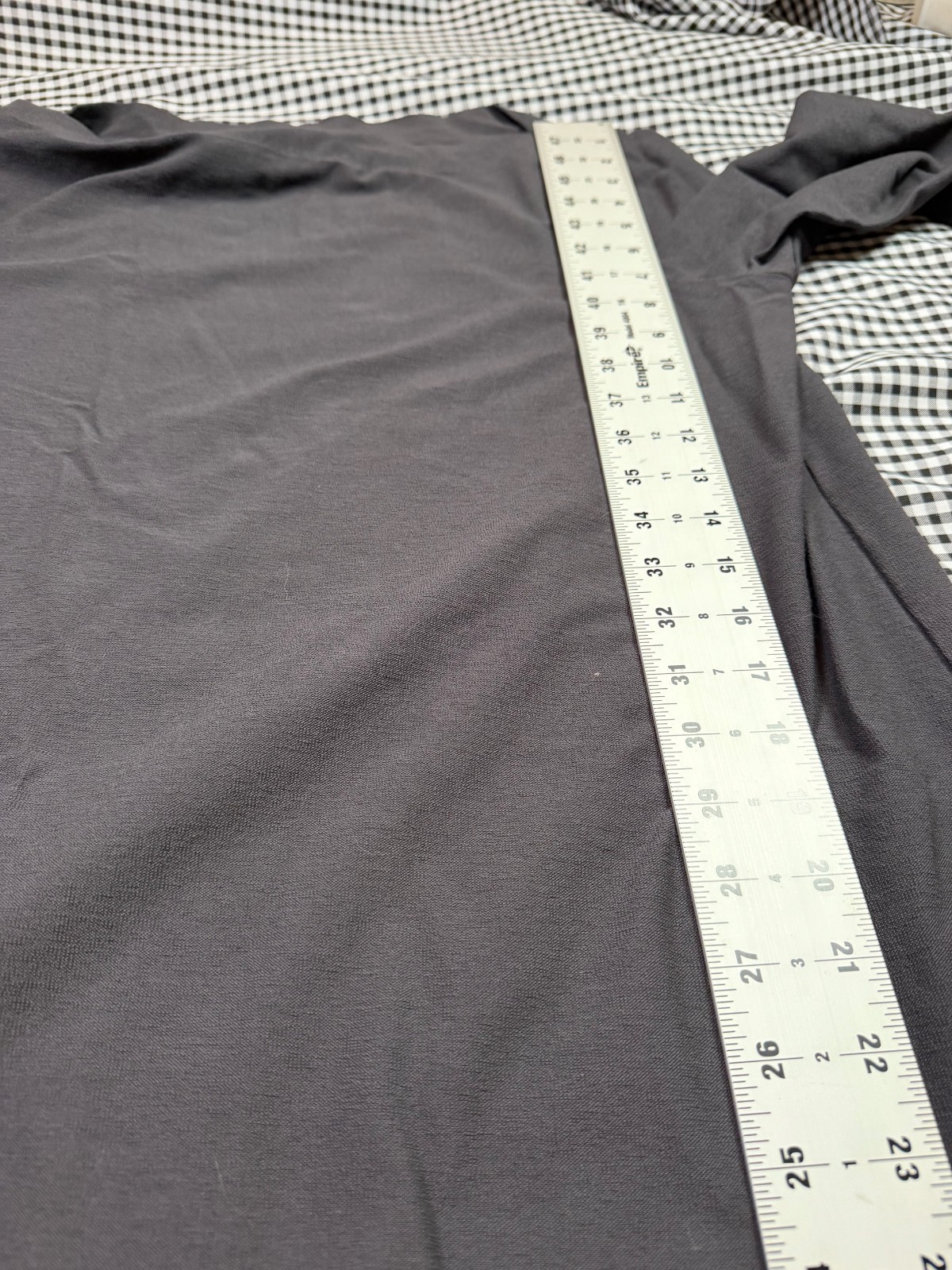 Eileen Fisher Washable Stretch Crepe Shift Dress Womens Large Gray 3/4 Sleeve