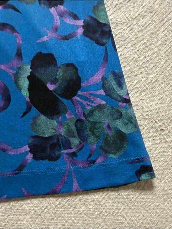 Title Nine Yes Dress Chili Blossom Blue Floral M Built in Bra Summer Outdoor