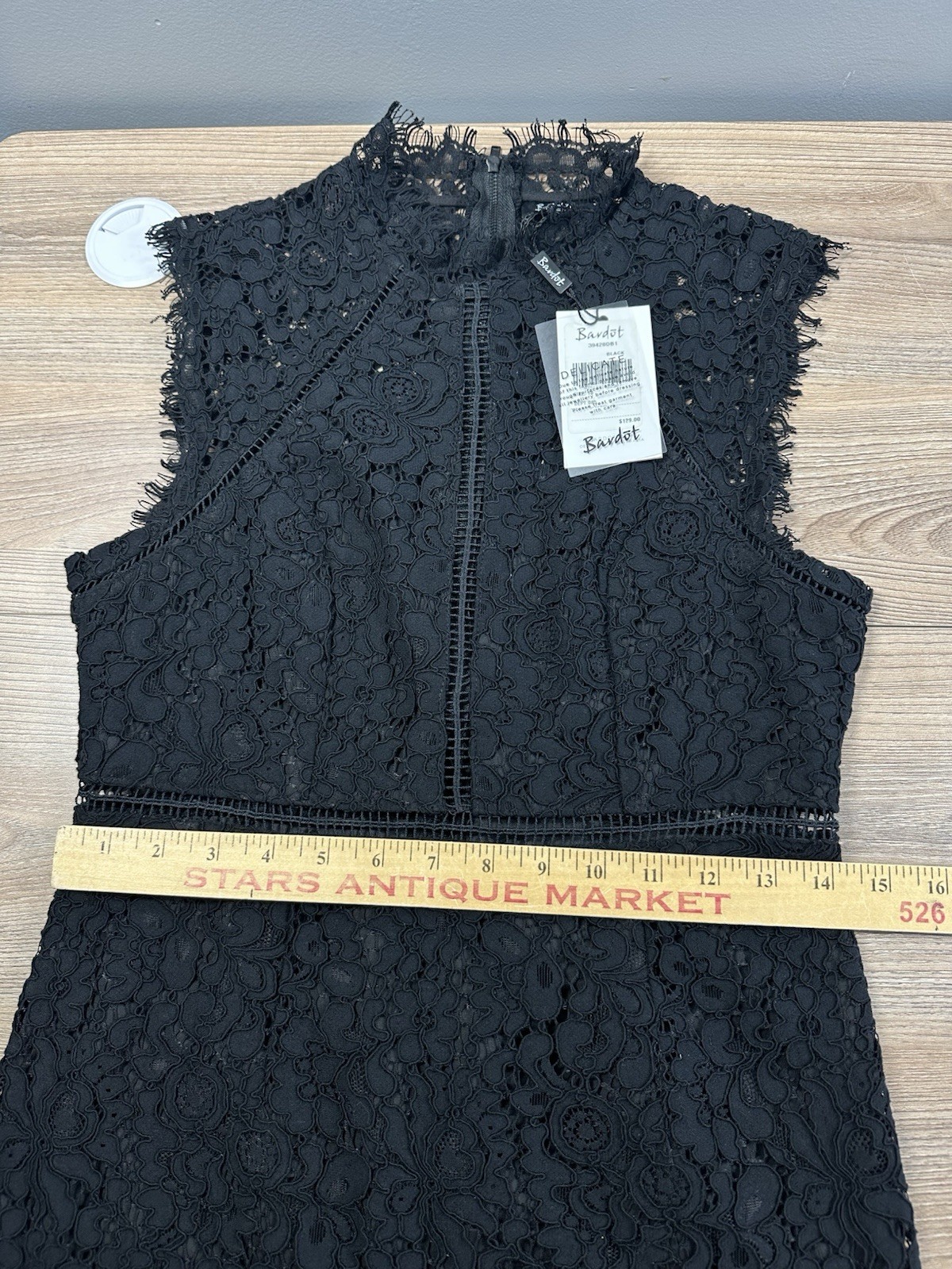 Bardot Lace Panel Midi Dress In Black Womens US Size 6 AUS/UK Size 10 NWT