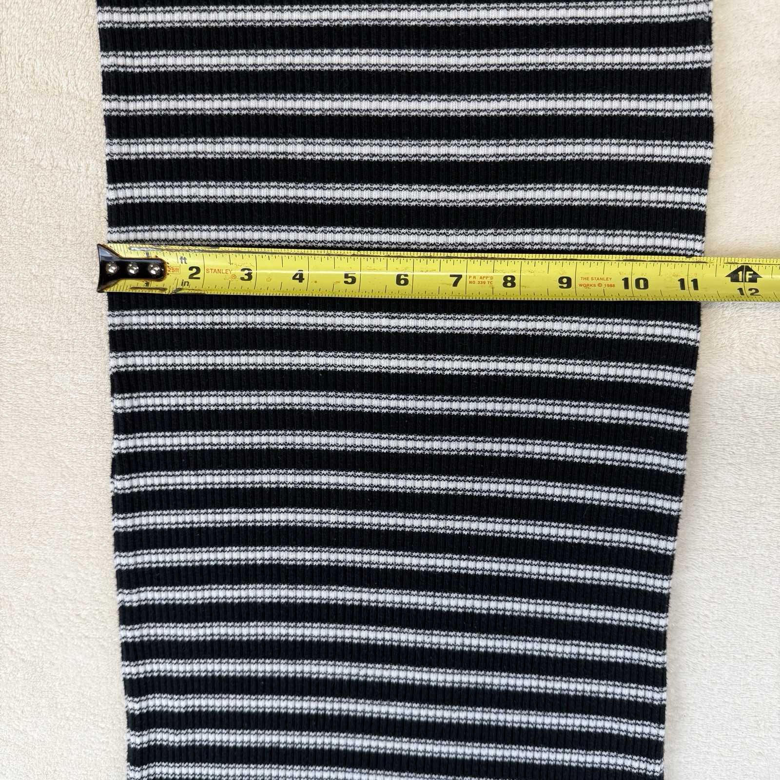 Forever 21 Midi Dress Size S Striped Stretchy Knit Bodycon Short Sleeves