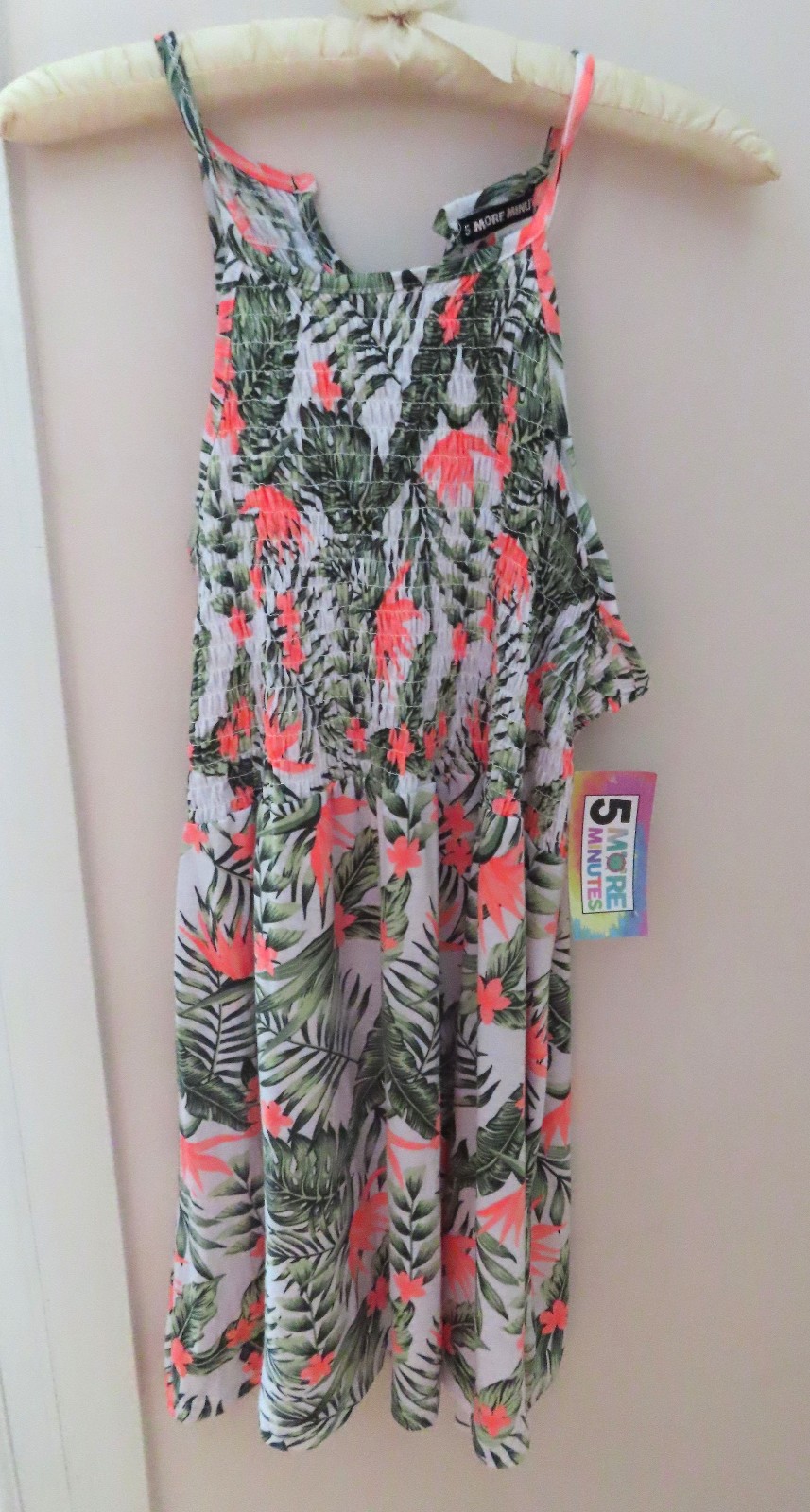 NWT 5 MORE MINUTES Plus Size 3X Womens Dress w Tropical Flower Pattern