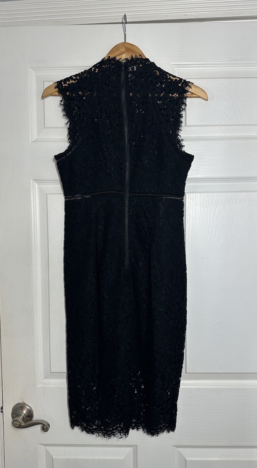 Bardot Lace Panel Midi Dress In Black Womens US Size 6 AUS/UK Size 10 NWT