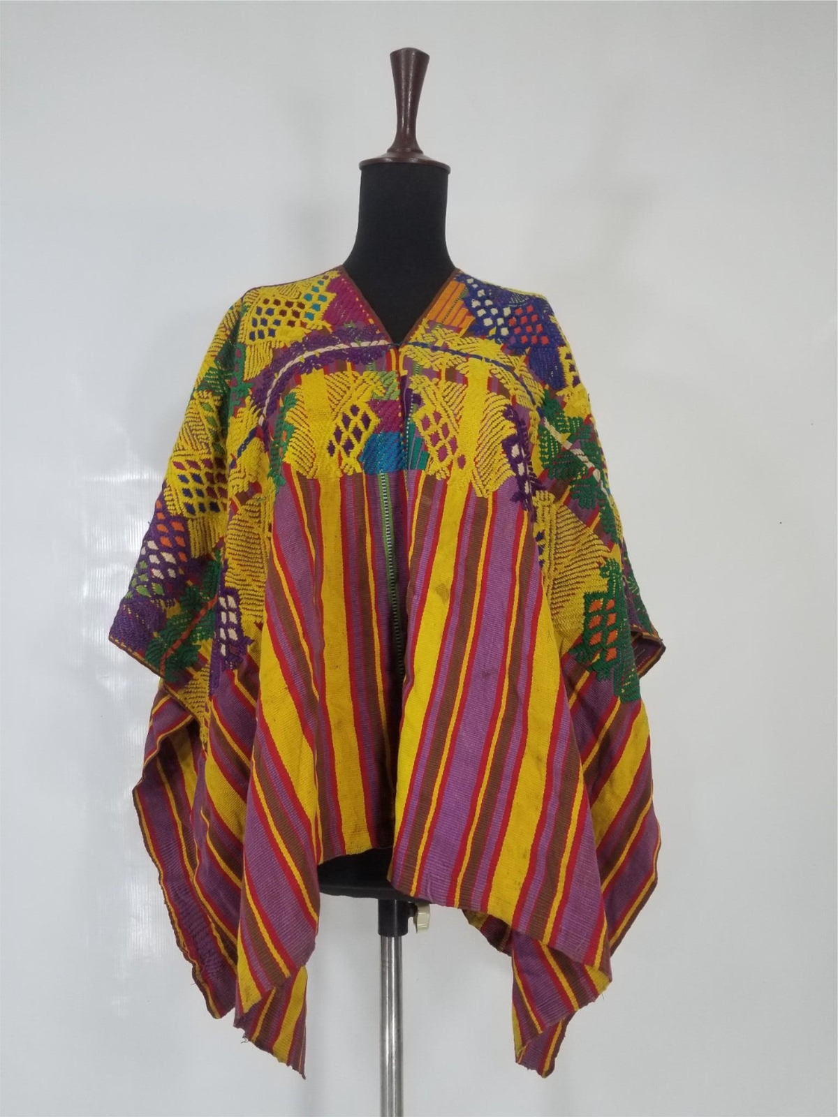 Vintage Traditional Woven Guatemalan Embroidered Huipil 100x68cms