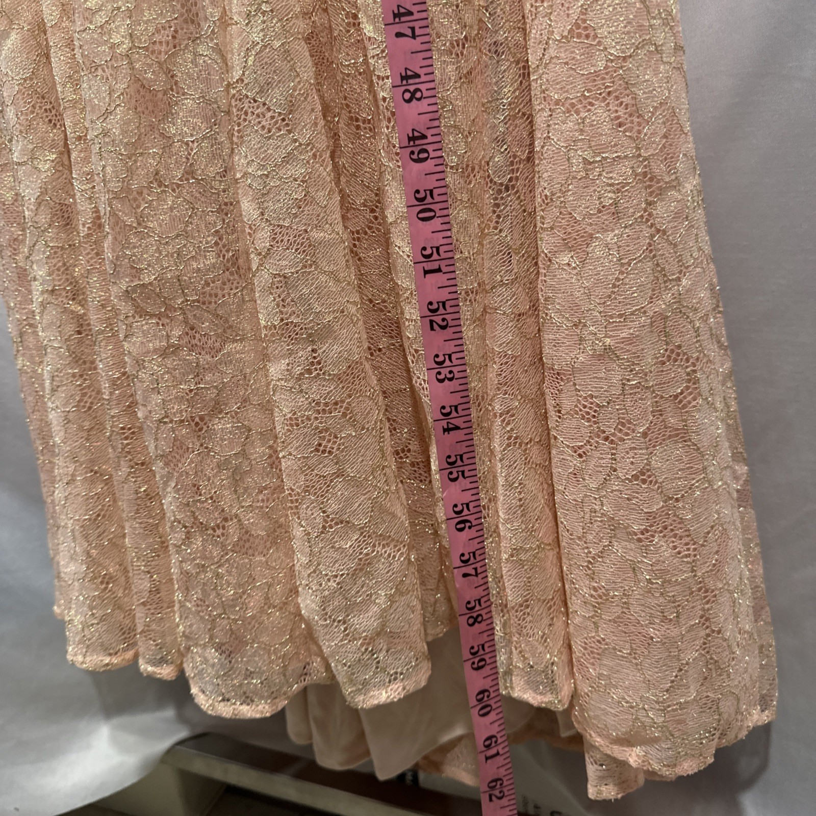 NWT Mac Duggal [ 0 ] 79341 Applique Plunge Neck Trumpet Gown in Blush Pink J1644