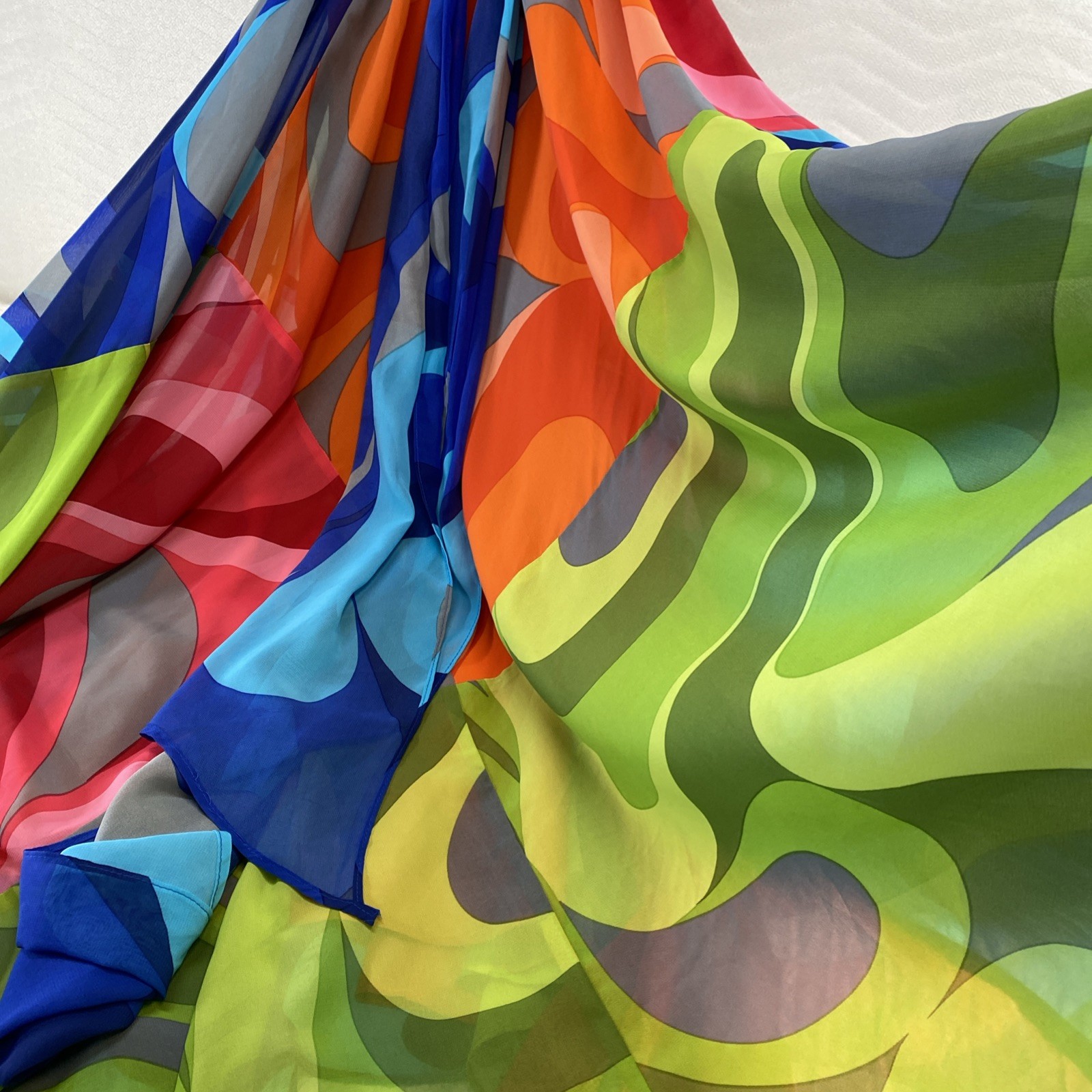 Soft Surroundings Carnivale, Abstract ,Mod, 60’s Inspired, Cruise Maxi Dress L