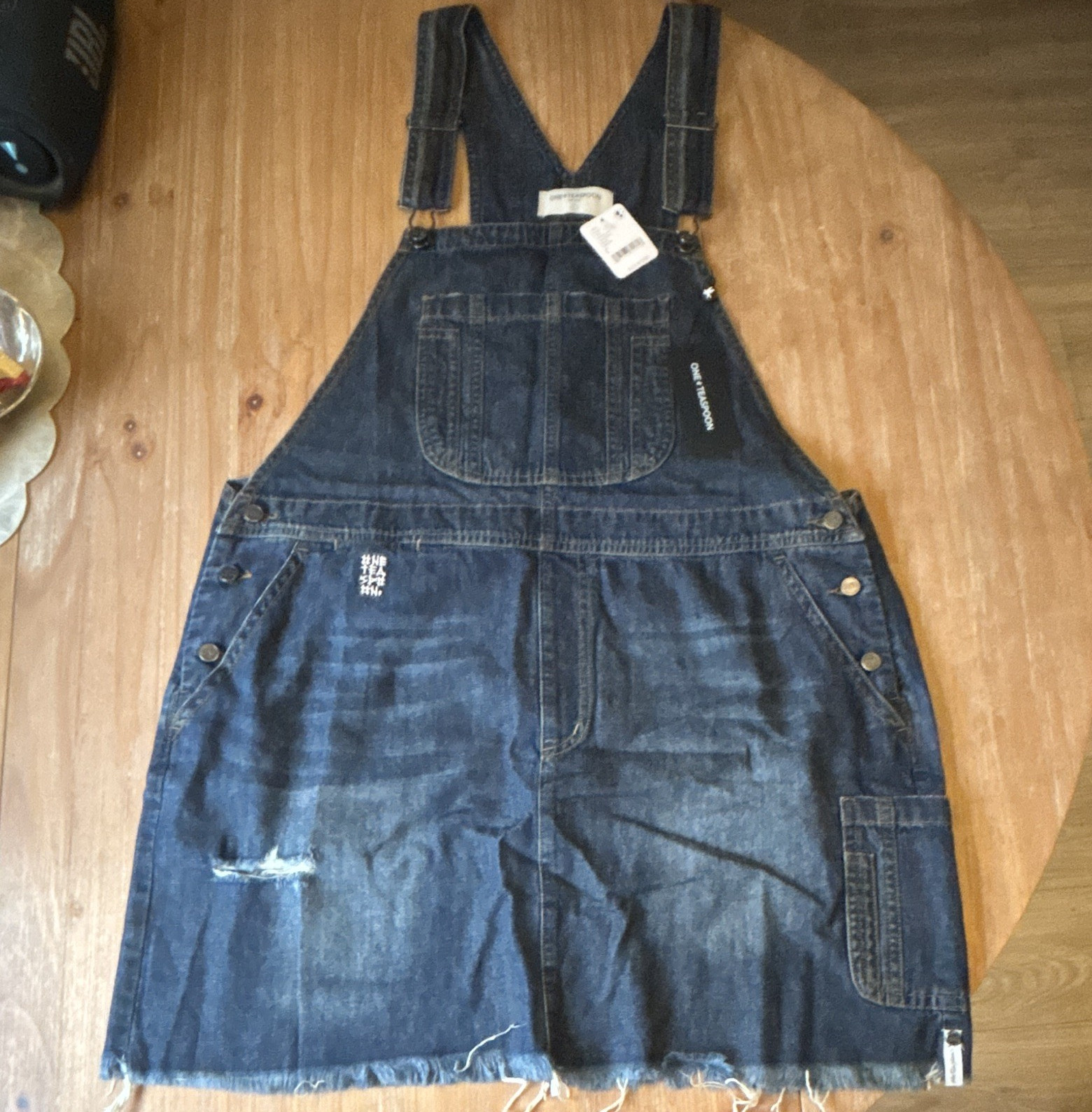 One Teaspoon Blue Denim Mini Stanton Dress Size Large