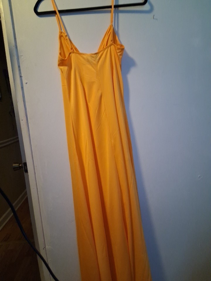Osos sun Slip Dress Orange Women’s Size 6 Adjustable Straps Criss Cross Front