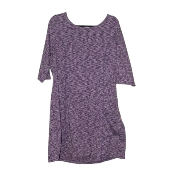Boutique Collection Purple Heathered Pocket Dress, Size 1X (no size tag)