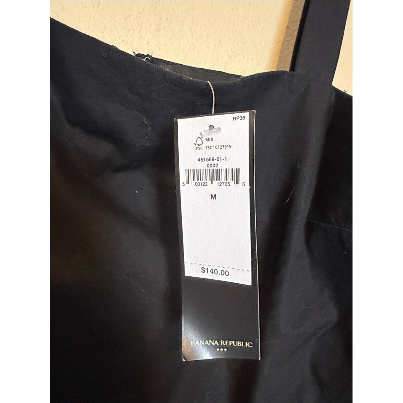 Banana Republic Embroidered Mini Shift Dress Black Tan Size Medium Petite NWT