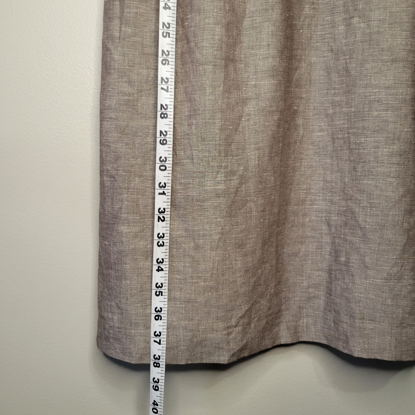 Willi Smith Sleeveless A-line Brown Dress Size 8 Women Business Linen Blend