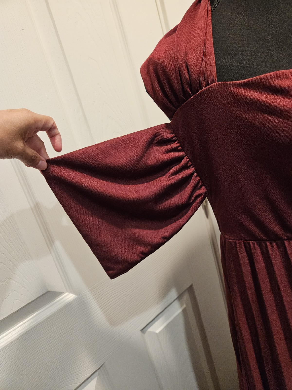 ASOS DESIGN Burgundy Solid Maxi Dress Long Women’s Regular US 12