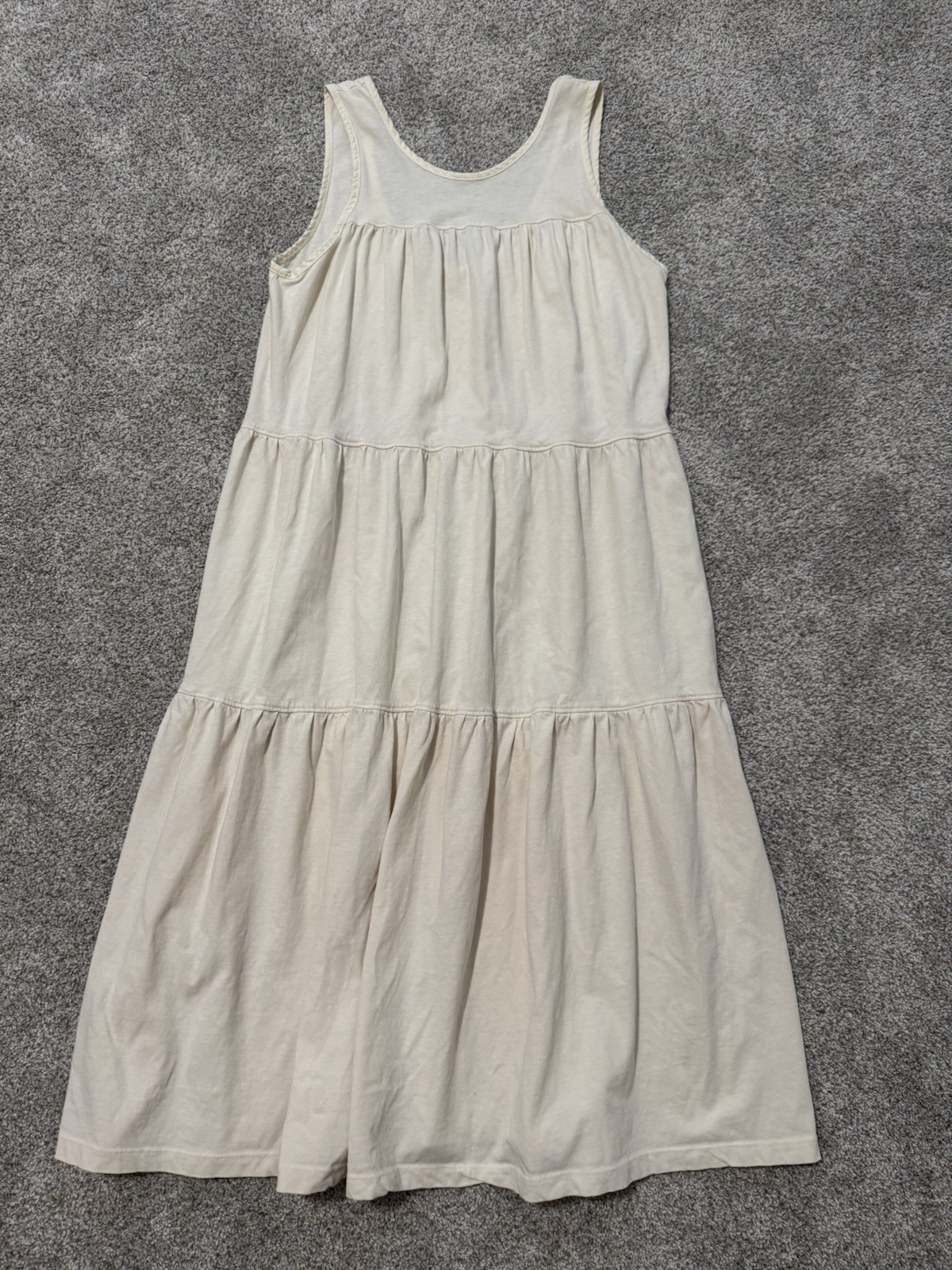 EVERLANE 100% Cotton Tiered Boho Midi Dress, Size Small