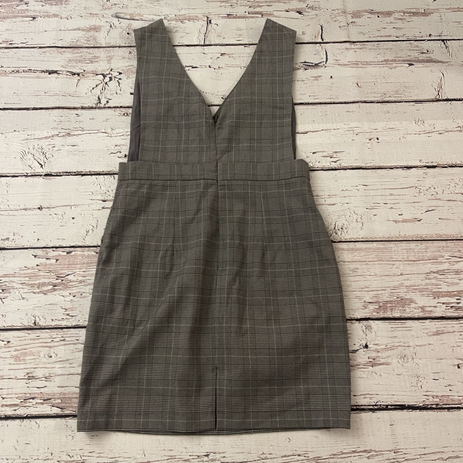Aqua Women’s Gray Glen Plaid Exclusive Jumper Dress Size Medium