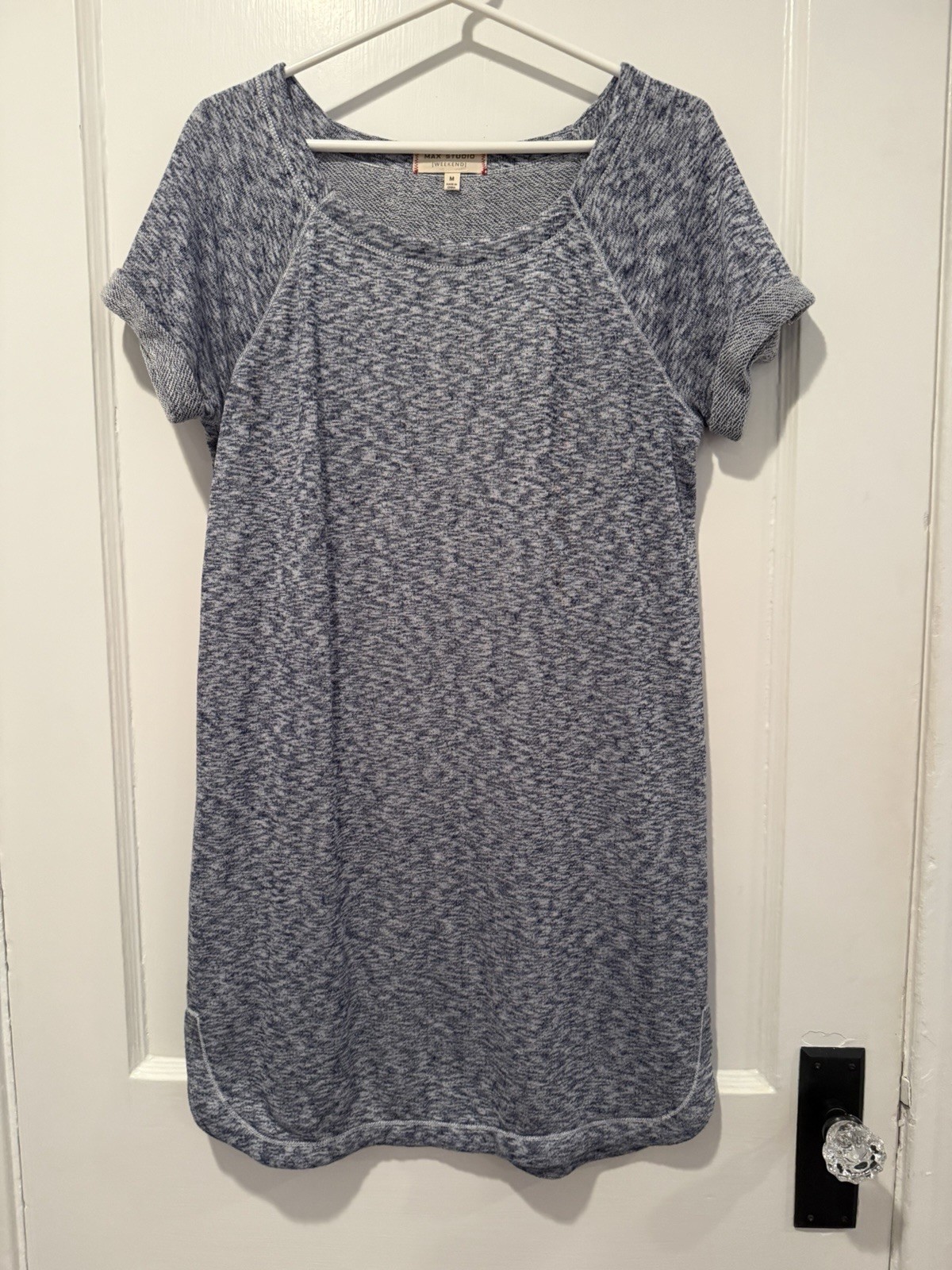 Max Studio Weekend Nordstrom Blue Knee Length Lightweight T-shirt Dress Medium