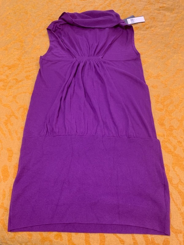 BCBG Max Azria Casual Sleeveless Cowl Neck Sweater Dress NWT Small UltraViolet