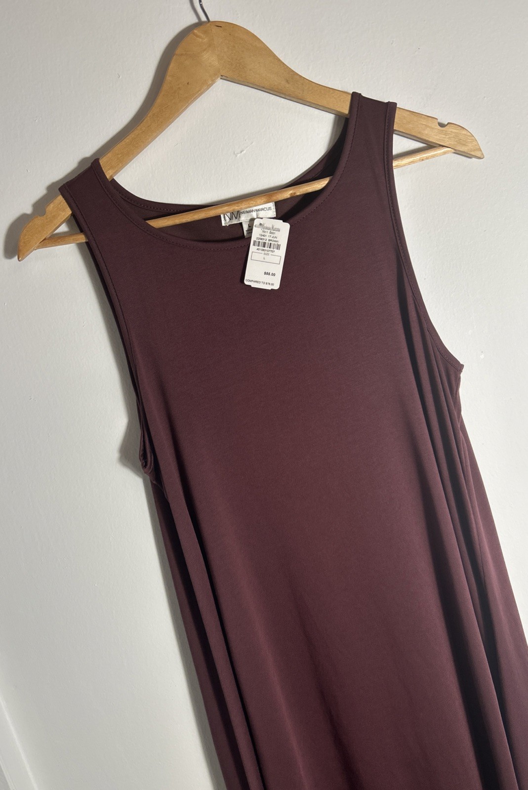 Neiman Marcus Hi Low Shift Dress Sleeveless Tank Sundress Minimalist L