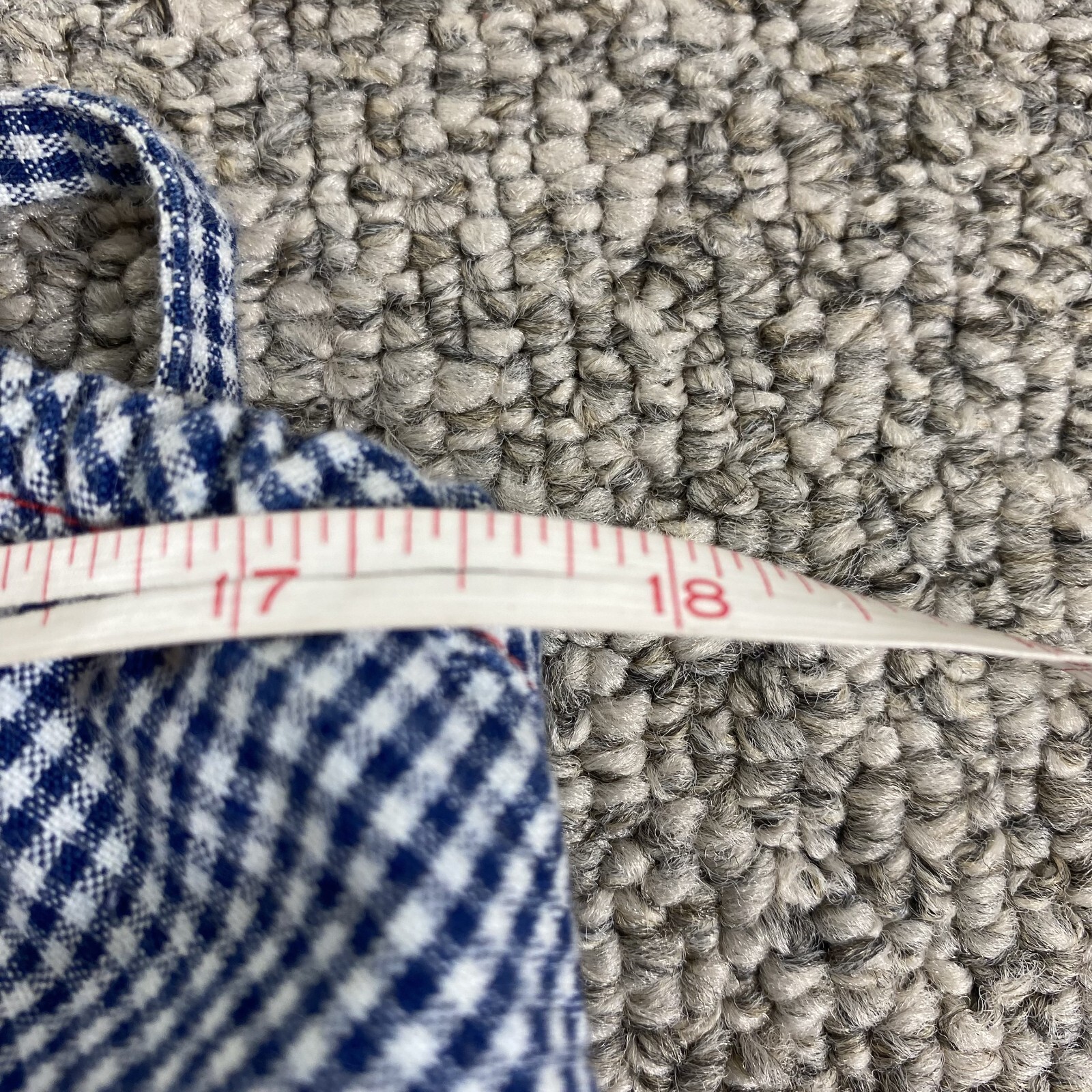 Garnet Hill Dress 12 Blue White Check Thin Strap Empire Waist Pockets Side Zip