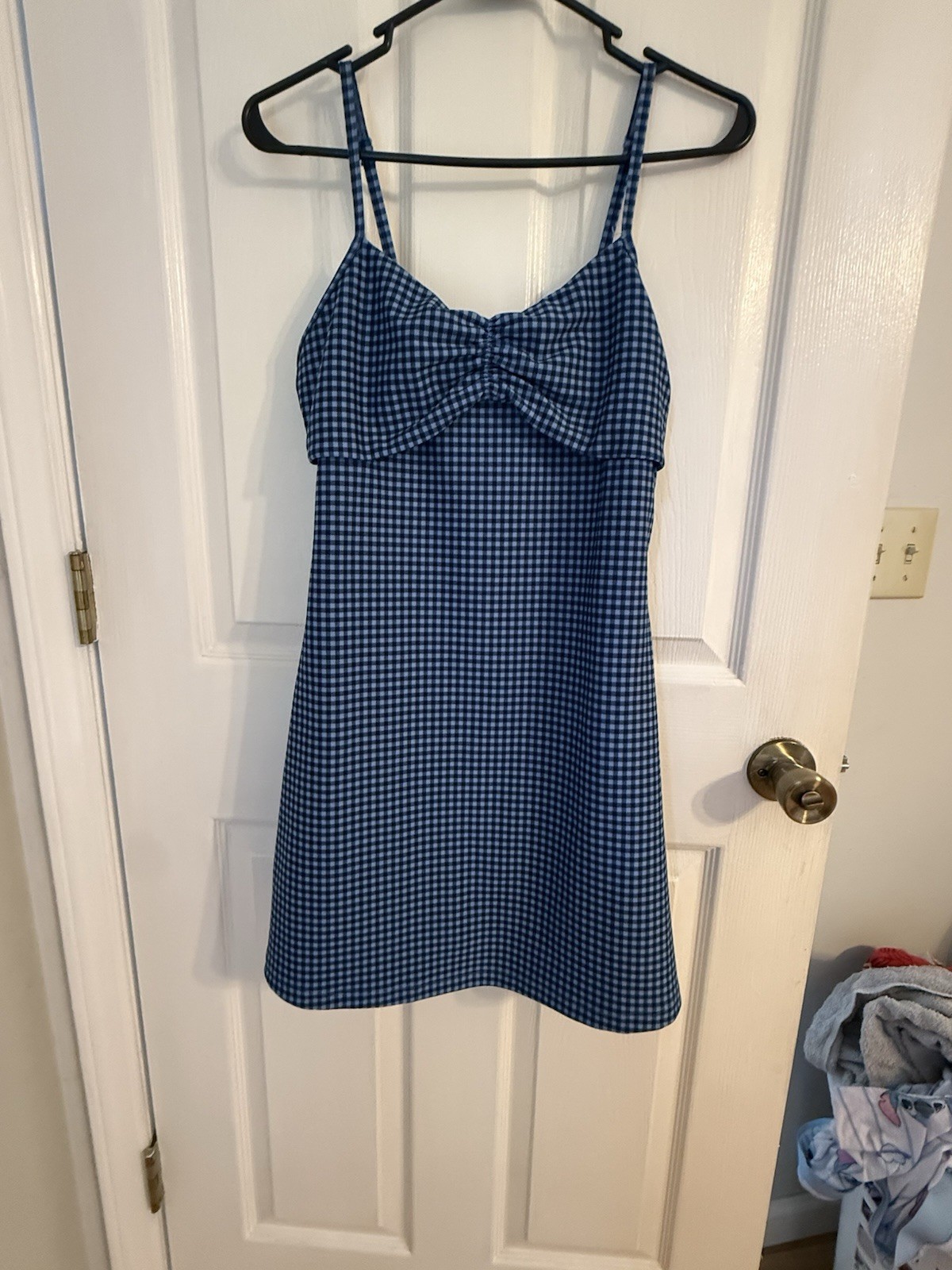 Abercrombie Blue Gingham Active Dress, Size Medium, Women’s