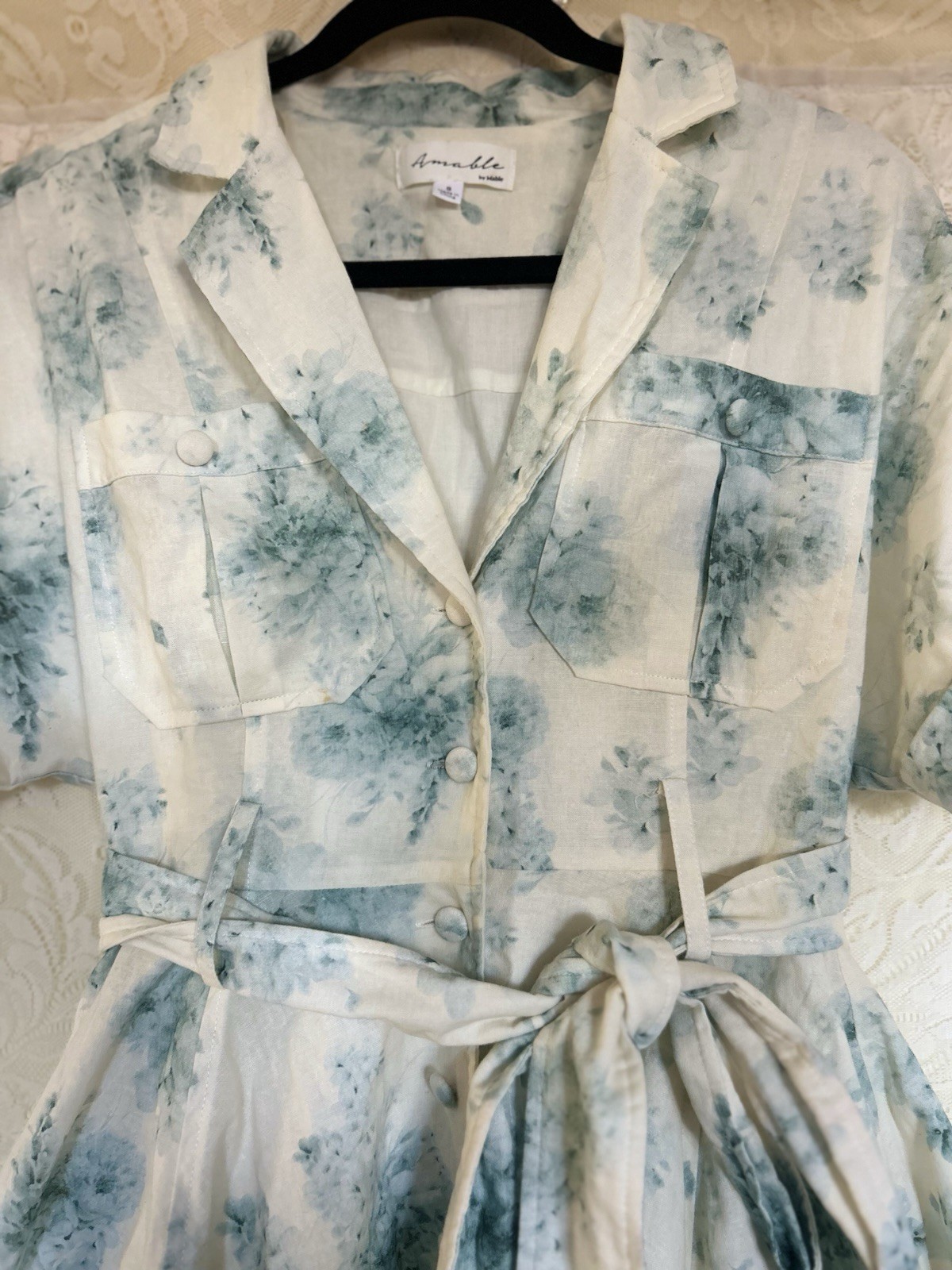 Amable by Mable linen cotton blend mini dress Size S GUC due
