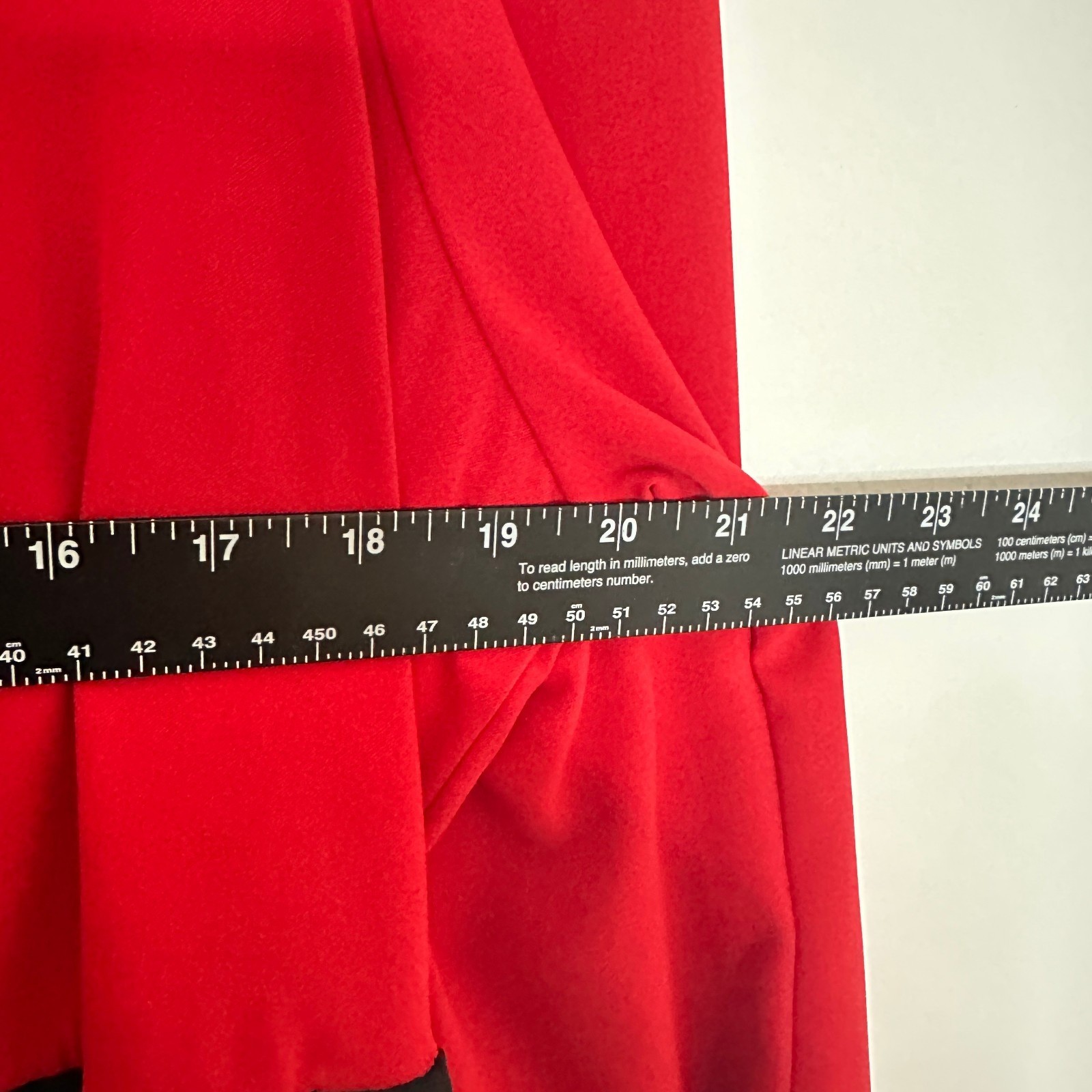 Shein Curve Womens 1XL Red Black Colorblock Maxi Dress Long Bishop Sleeve Belted