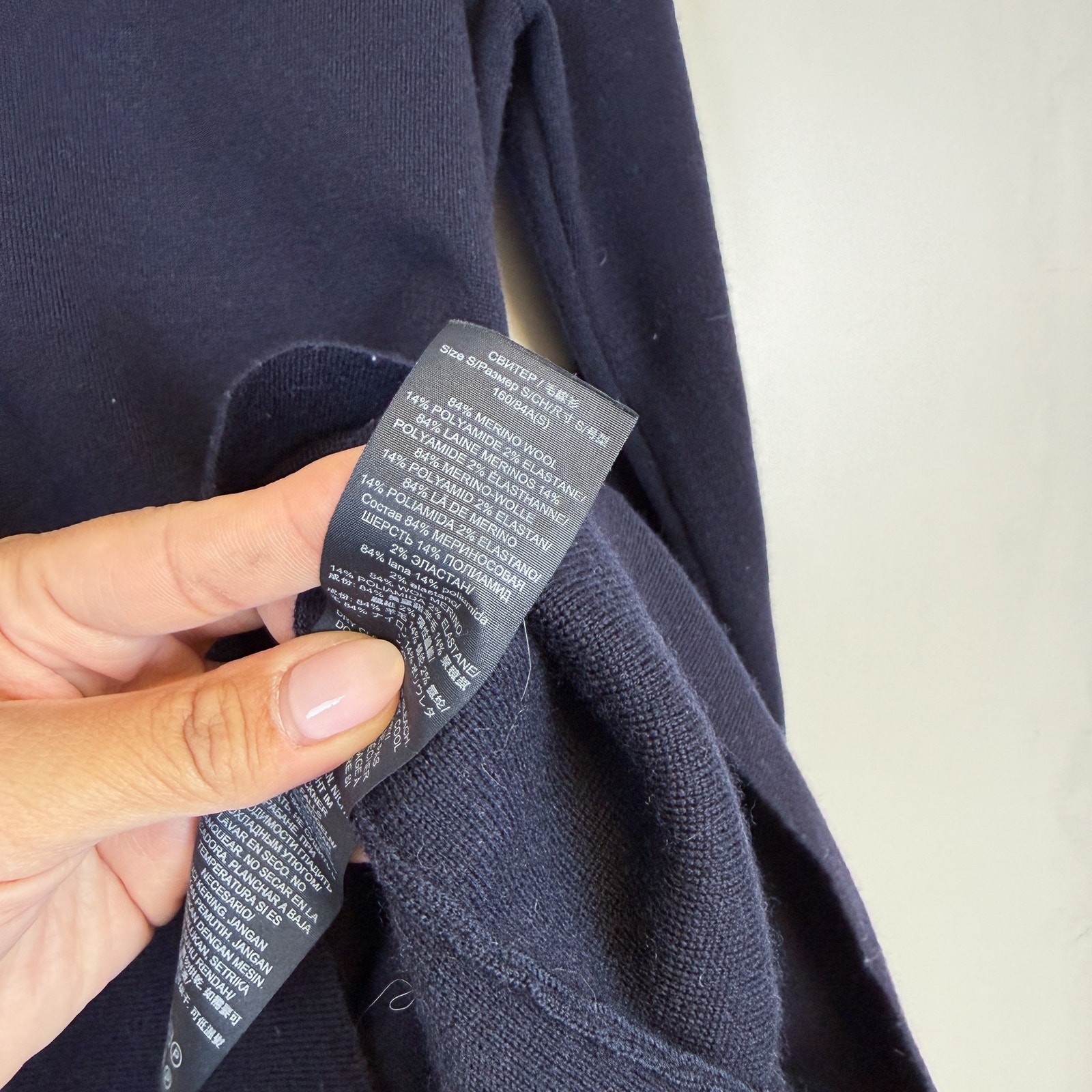 Tory Burch Harley Dress Grommet Lace-up Mini Wool Sweater Dress Navy Blue – S