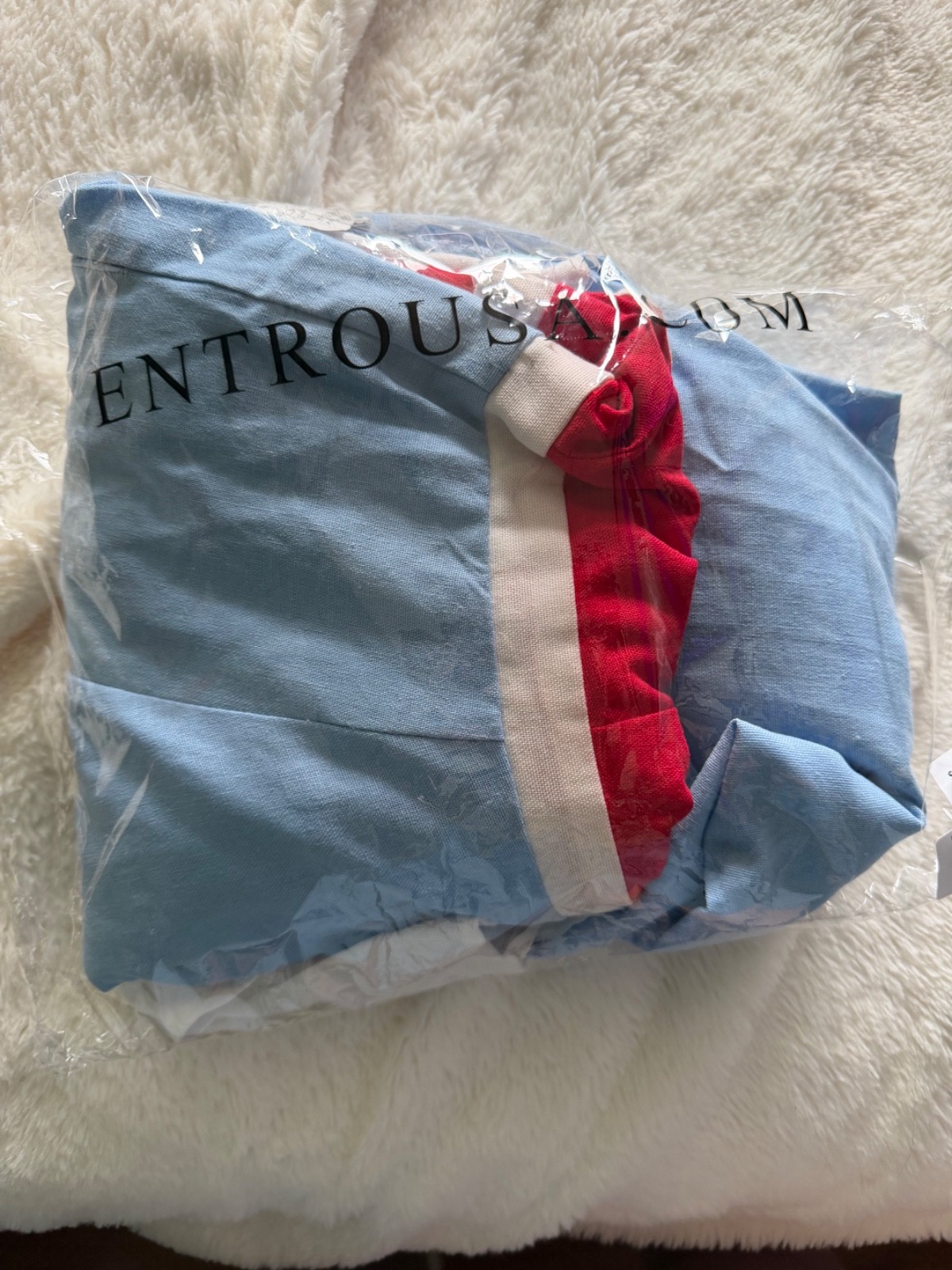 red white and blue colorblock dress size large