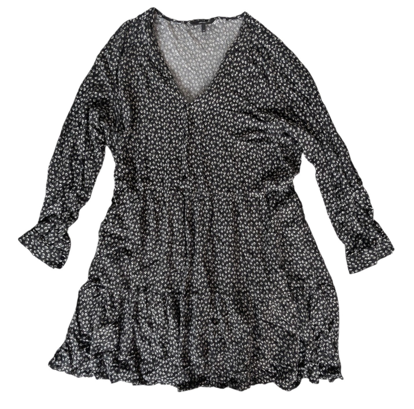 Skater Dress Plus Size 22-24 VERO MODA CURVE Black with Green White Red Pattern