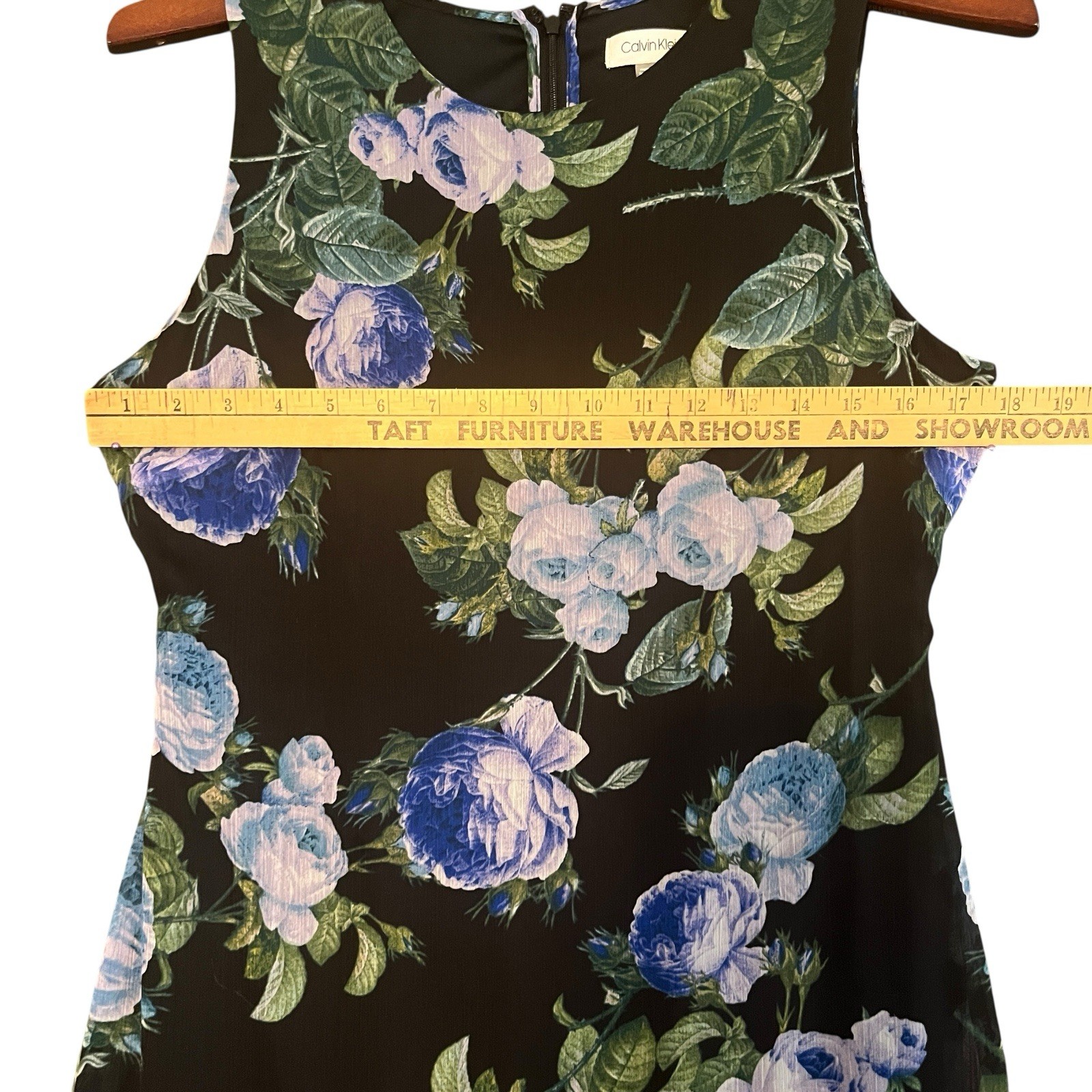 Calvin Klein Floral Handkerchief Midi Dress Sz 6 Bloomcore Boho Cottage Chiffon