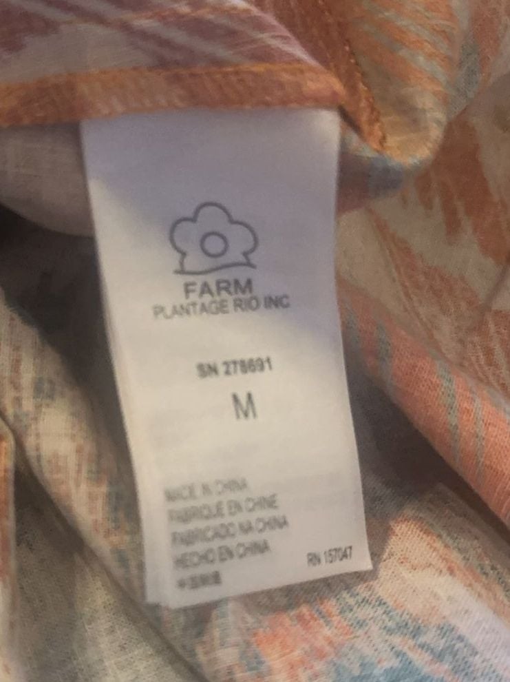 Farm Rio for Anthropologie Size M Ikat Print Midi Dress