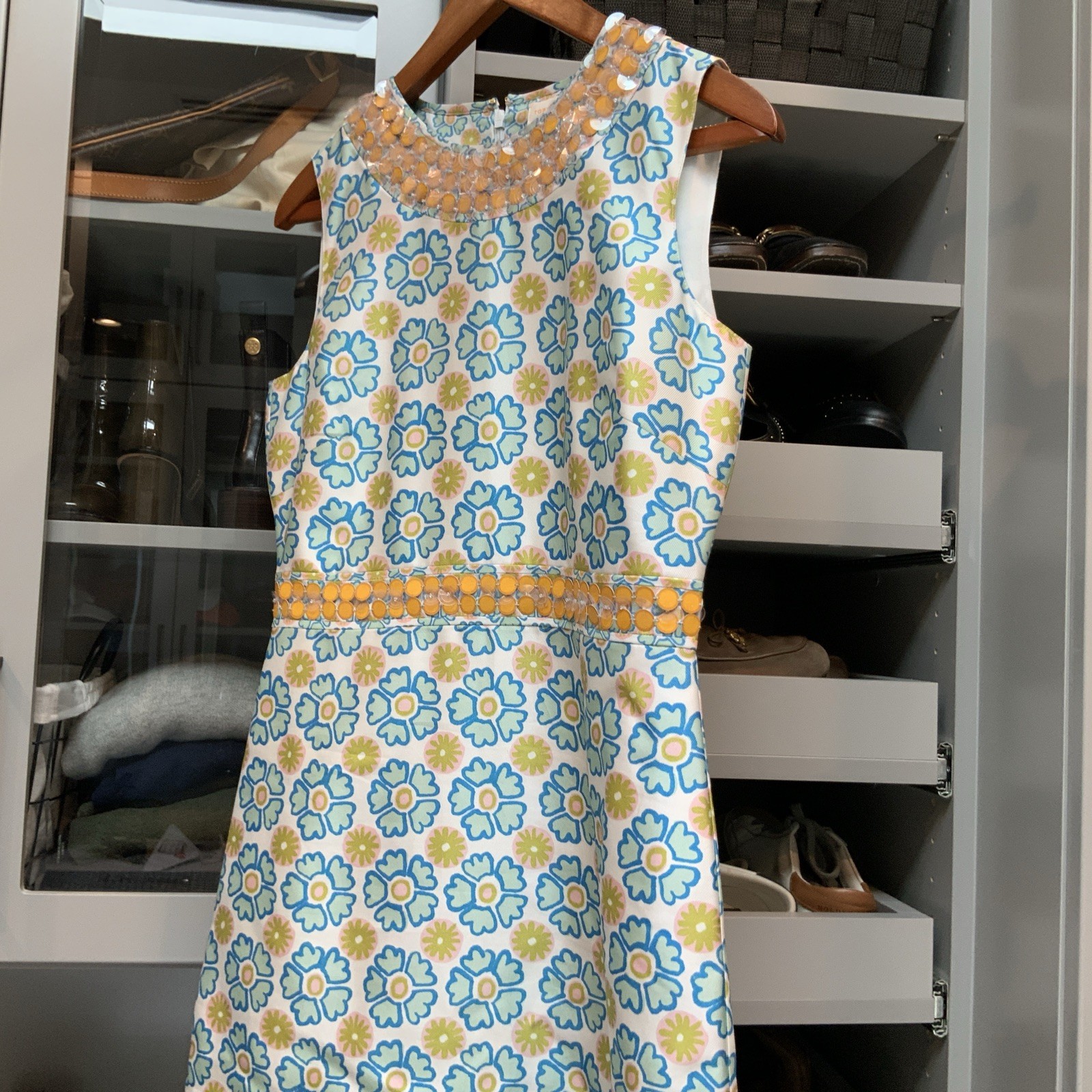 Tory Burch Annette Silk Dress Limited David Hicks Floral Edition Sz 4 NEW $498