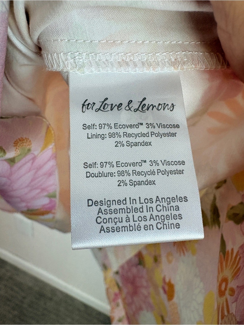 For Love and Lemons Carrie Floral Square-Neck Pink Puff-Sleeve Midi Dress