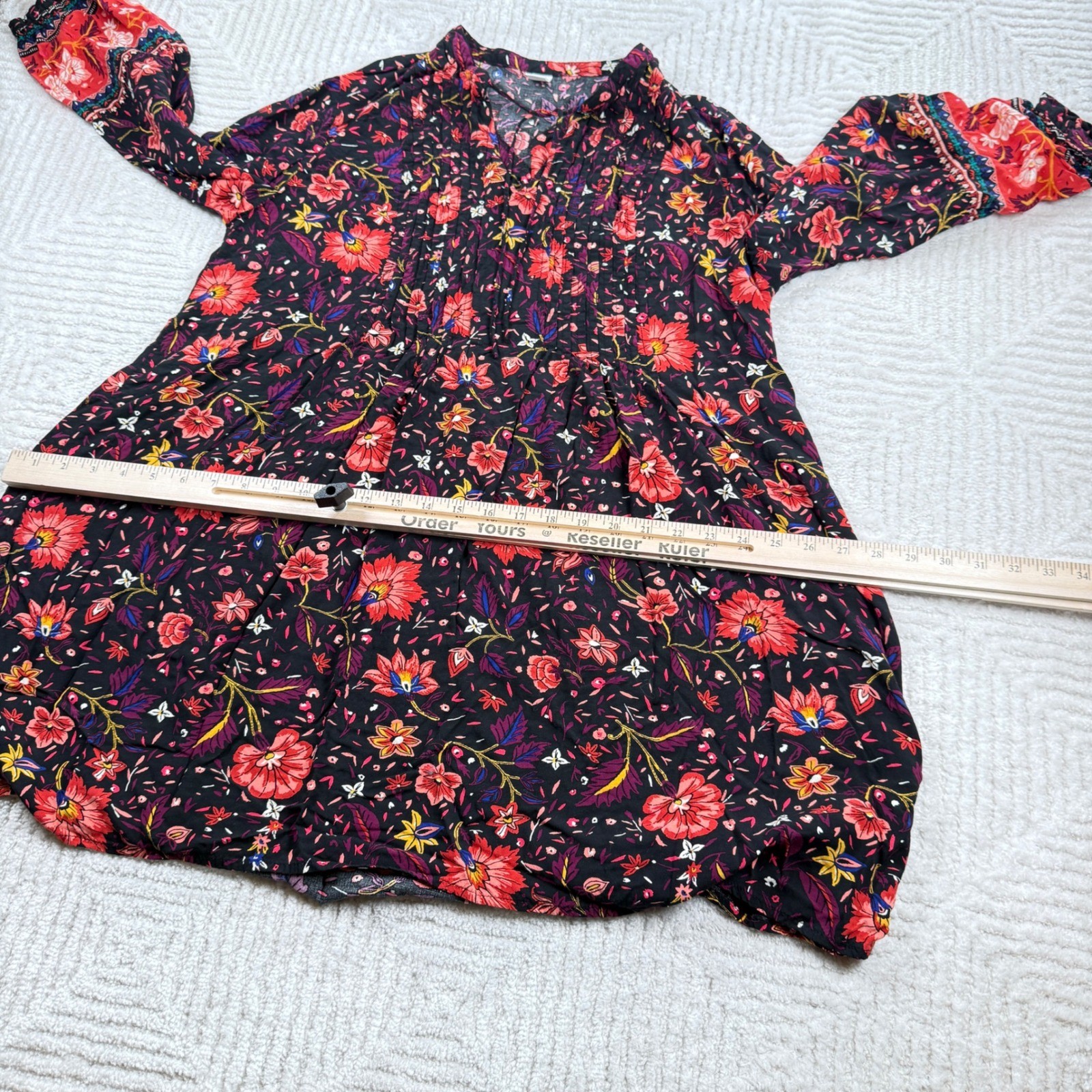 Old Navy Babydoll Dress Womens L Mini Bohemian Peasant Romantic Flowy Whimsigoth