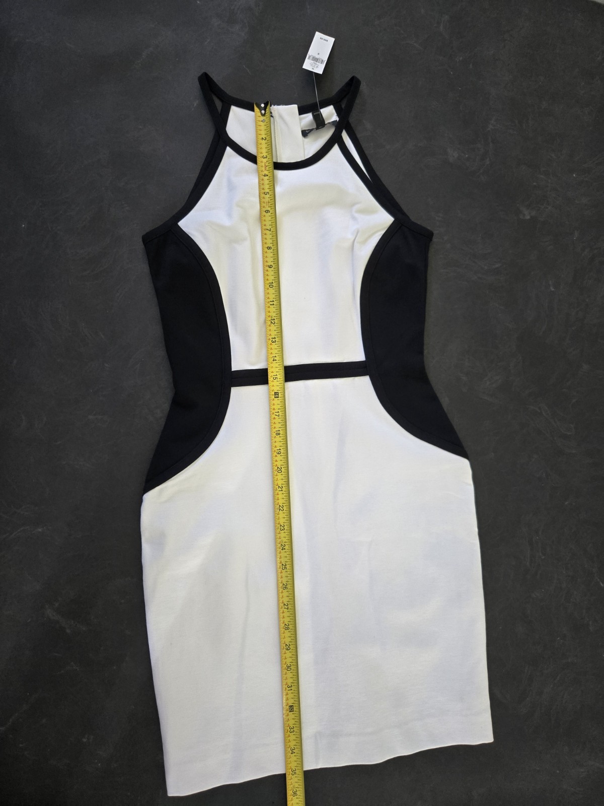 Banana Republic Dress Womens Size 6 Black White Strap Tank Pencil Skirt