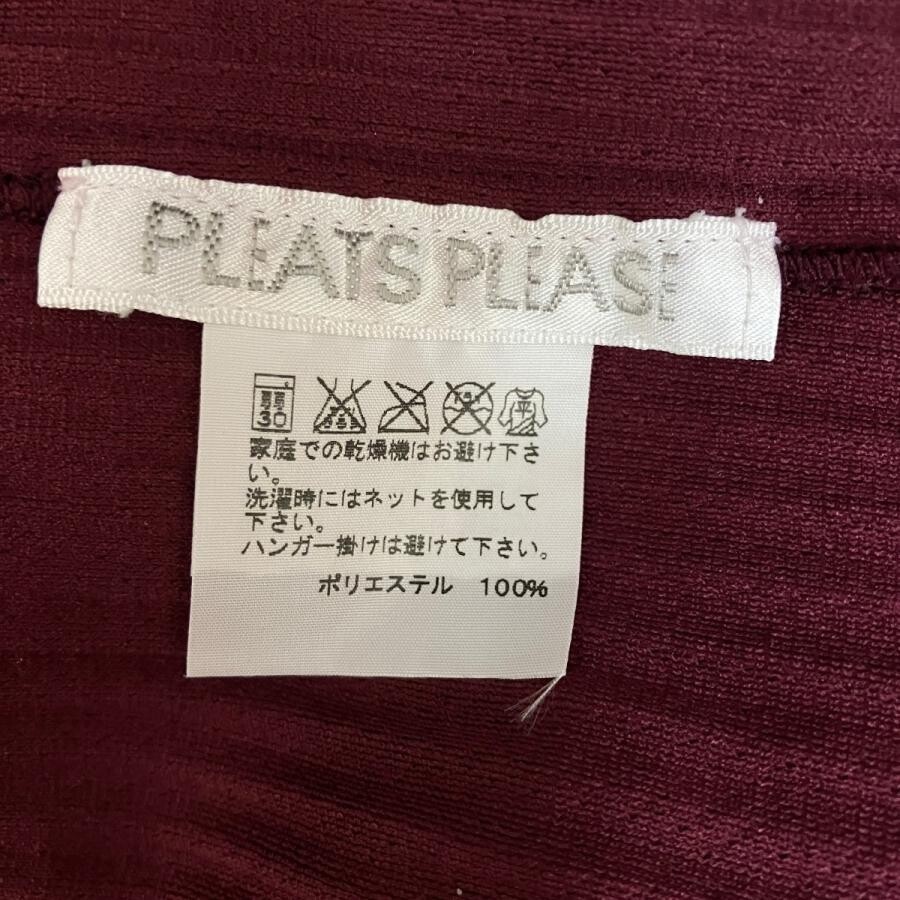 ISSEY MIYAKE Twisted Pleats Dress Maroon Size 3 Authenticated Authentic