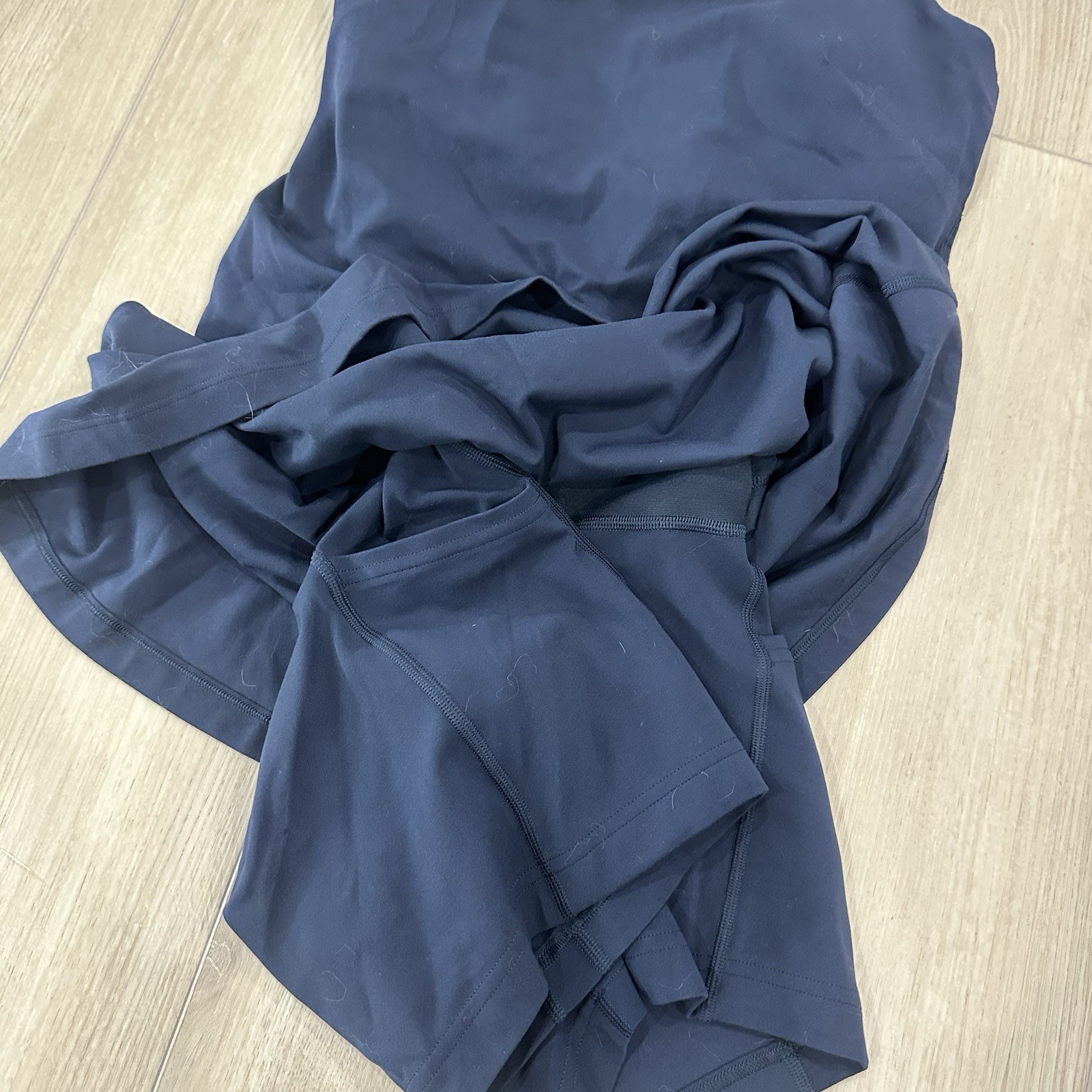Lululemon Align mini Dress with Liner Shorts & Phone Pocket in Navy Blue, size 6