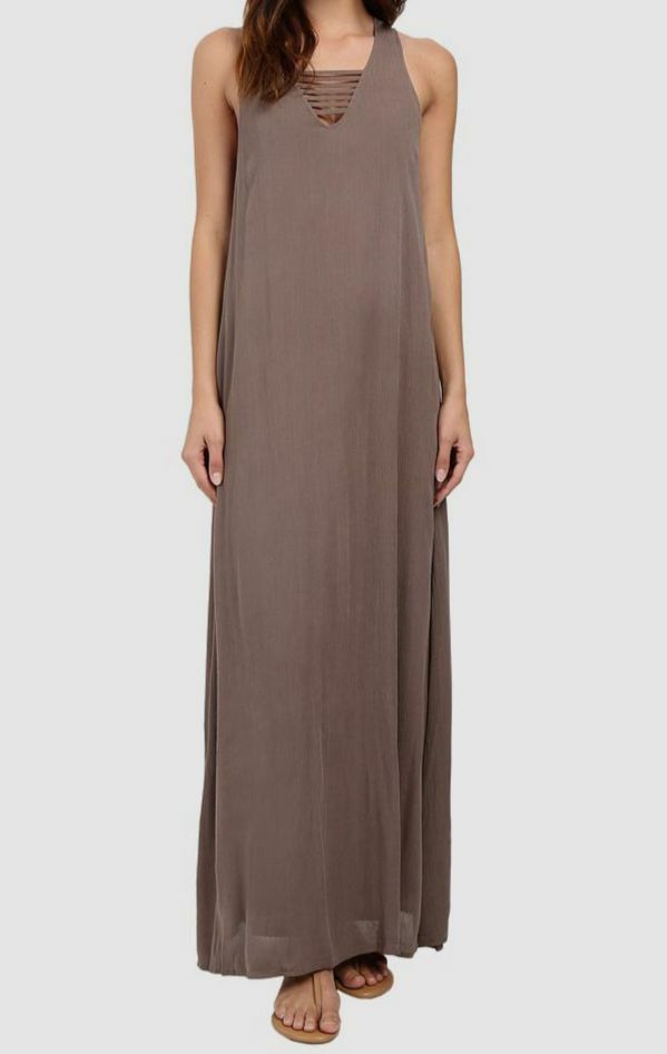 $80 Brigitte Bailey Women’s Green Merrigan Sleeveless Maxi Dress Size S