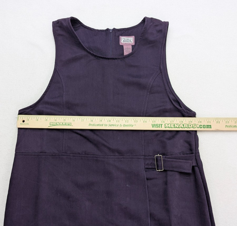 Premier International Women’s Jumper Dress Size L Purple Long Modest FLAWS