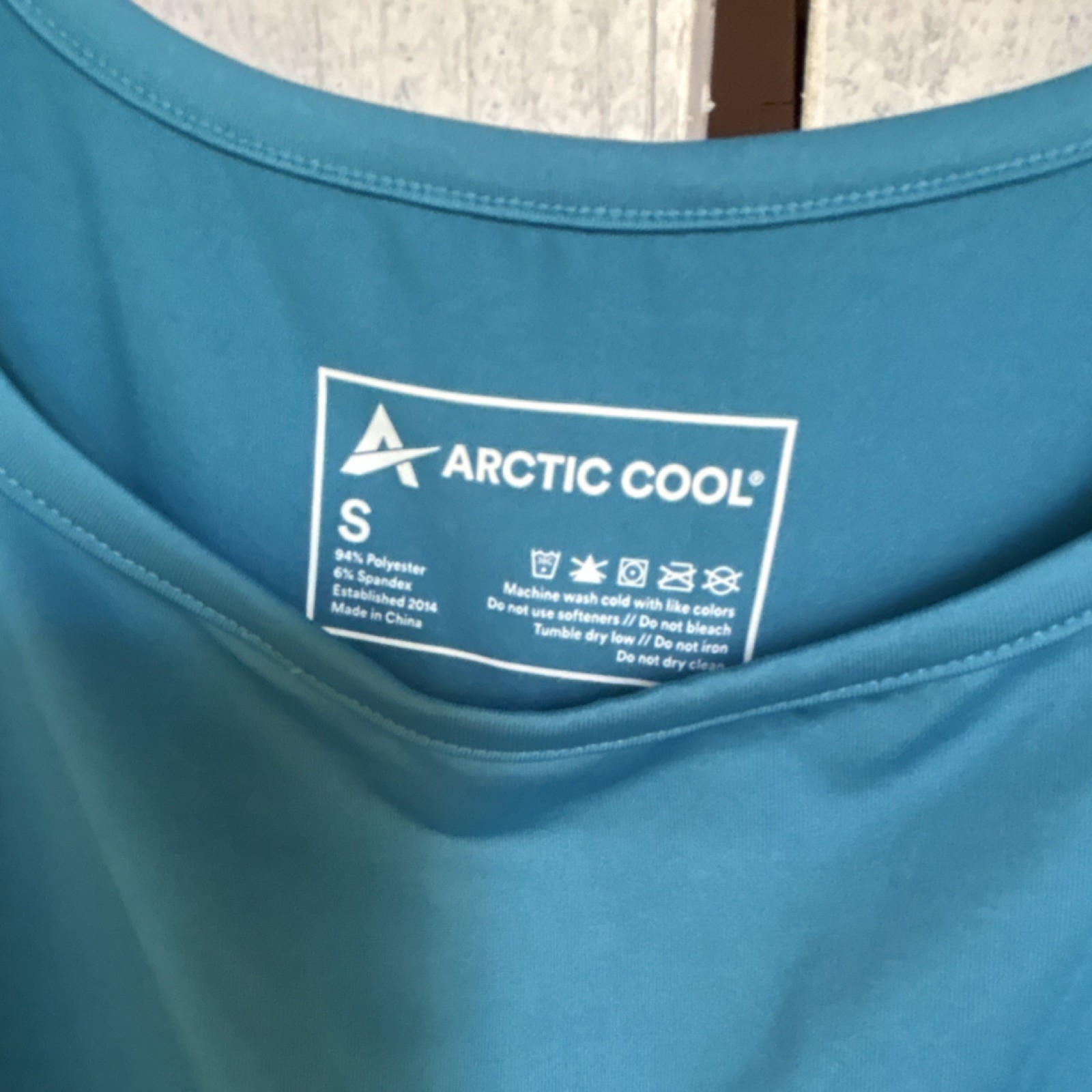 Arctic Cool Blue Knit Tank Dress Knee Length Scoop Neck Sleeveless S