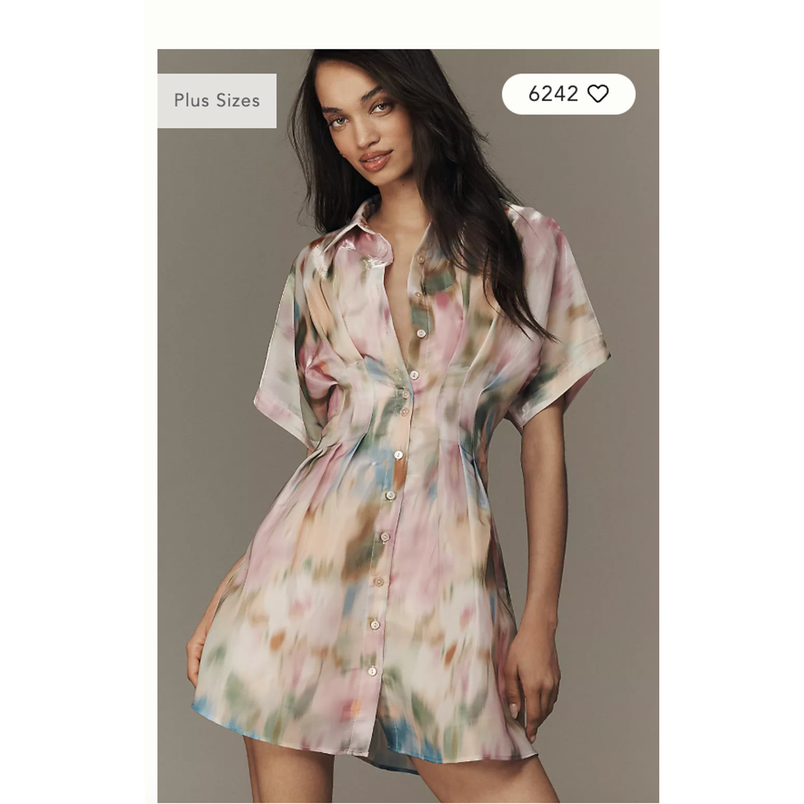 Anthropologie The Tobie Organza Mini Shirt Dress by Exquise XXS