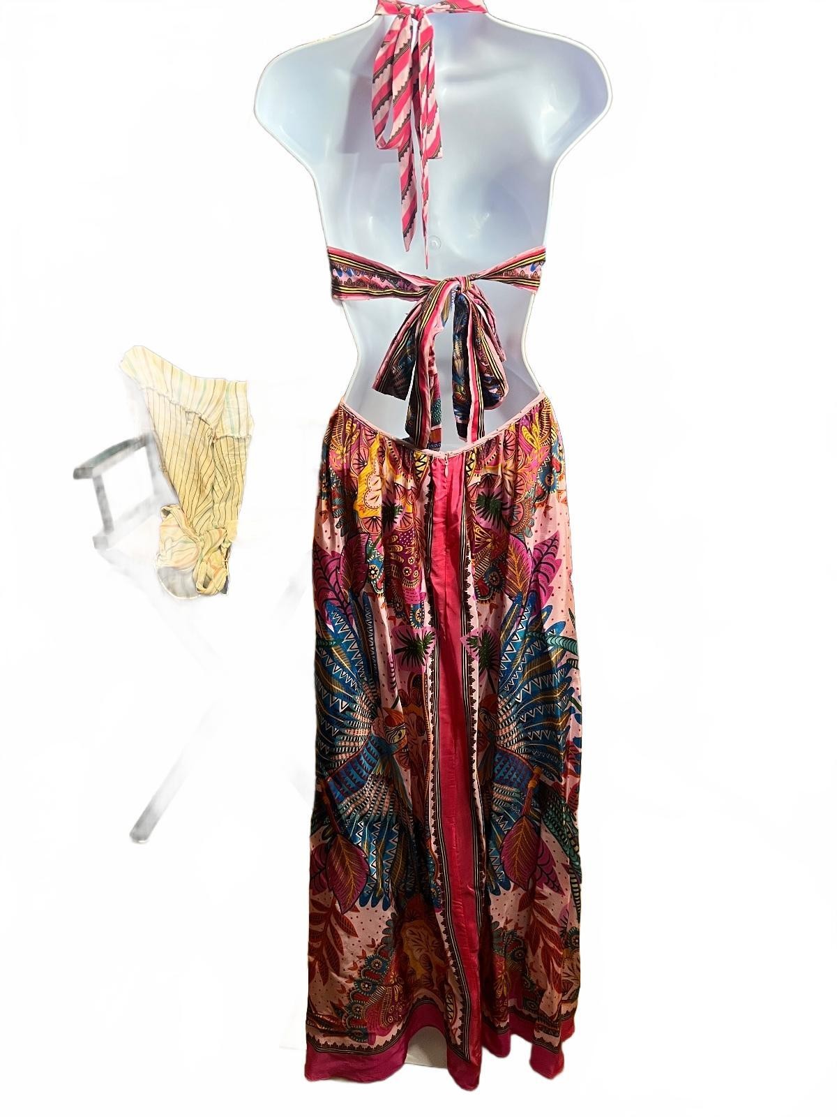 Farm Rio Macaw Scarf Maxi Dress-Size XS