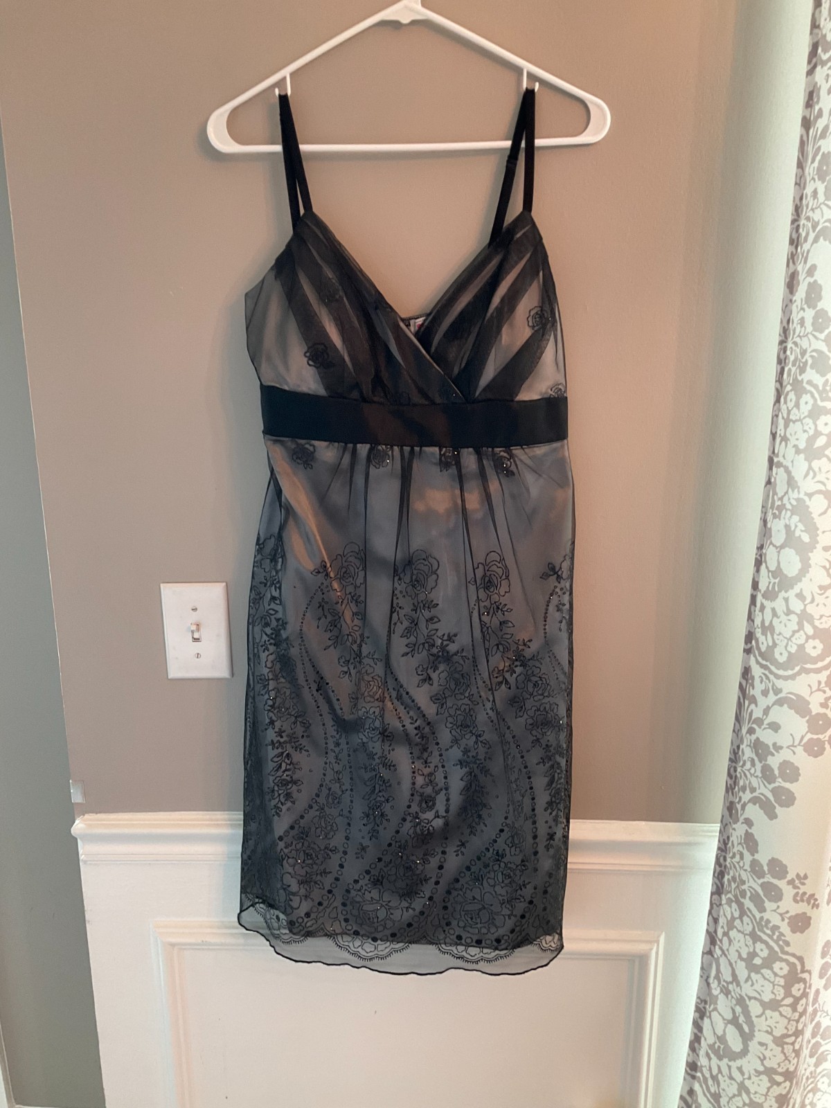 Three Pink Hearts TRIXXI Dress Size 11 Black Gray Dressy / Formal