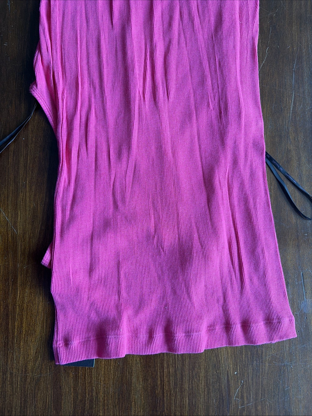 NWT Material Girl Women’s Juniors Longline Tank Dress Pink Large Summer Casual