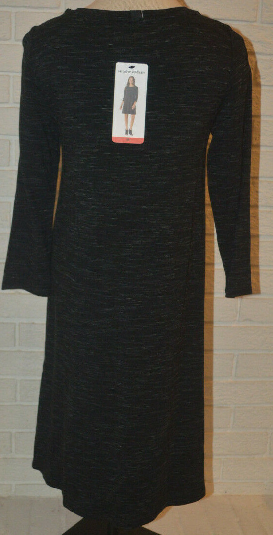 Women’s Hilary Radley Black Blend 3/4 Sleeve Shift Dress Sizes M, XL