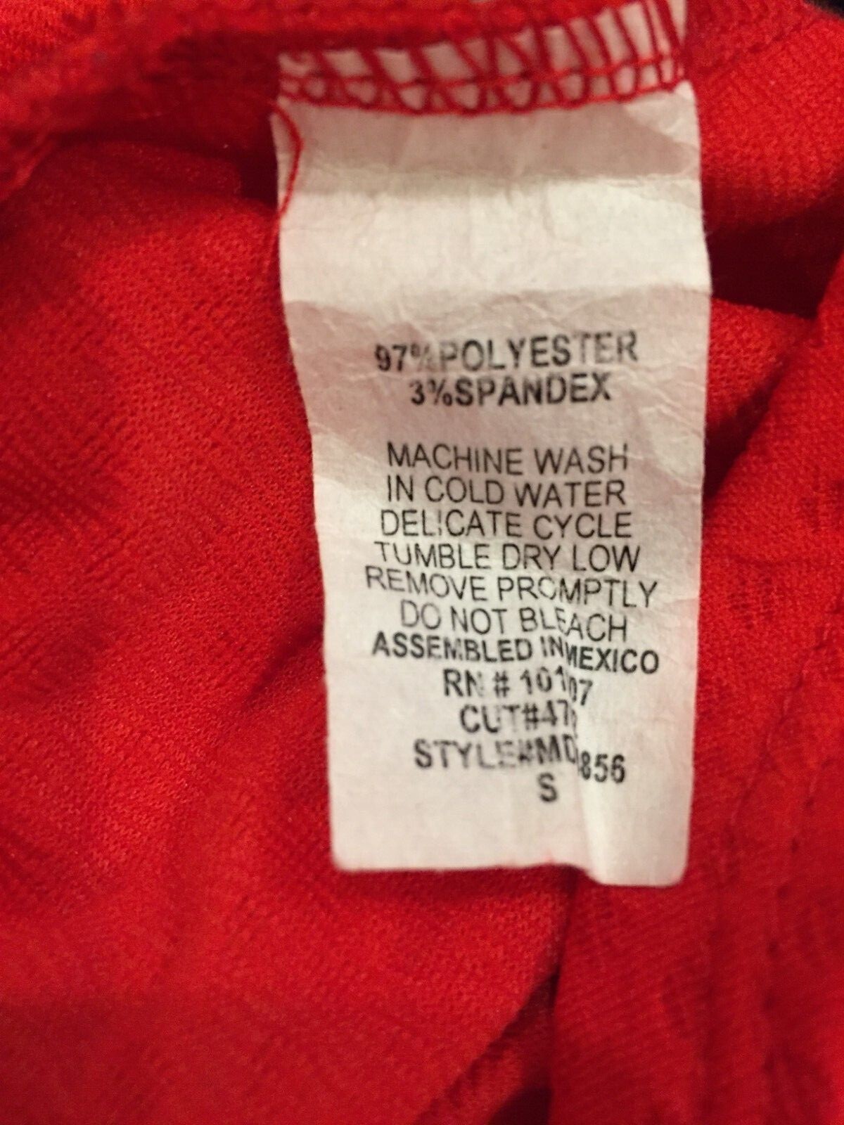 Espresso Dress, Small, Red, Cap Sleeves, Machine Wash, Stretch, Zip light weight