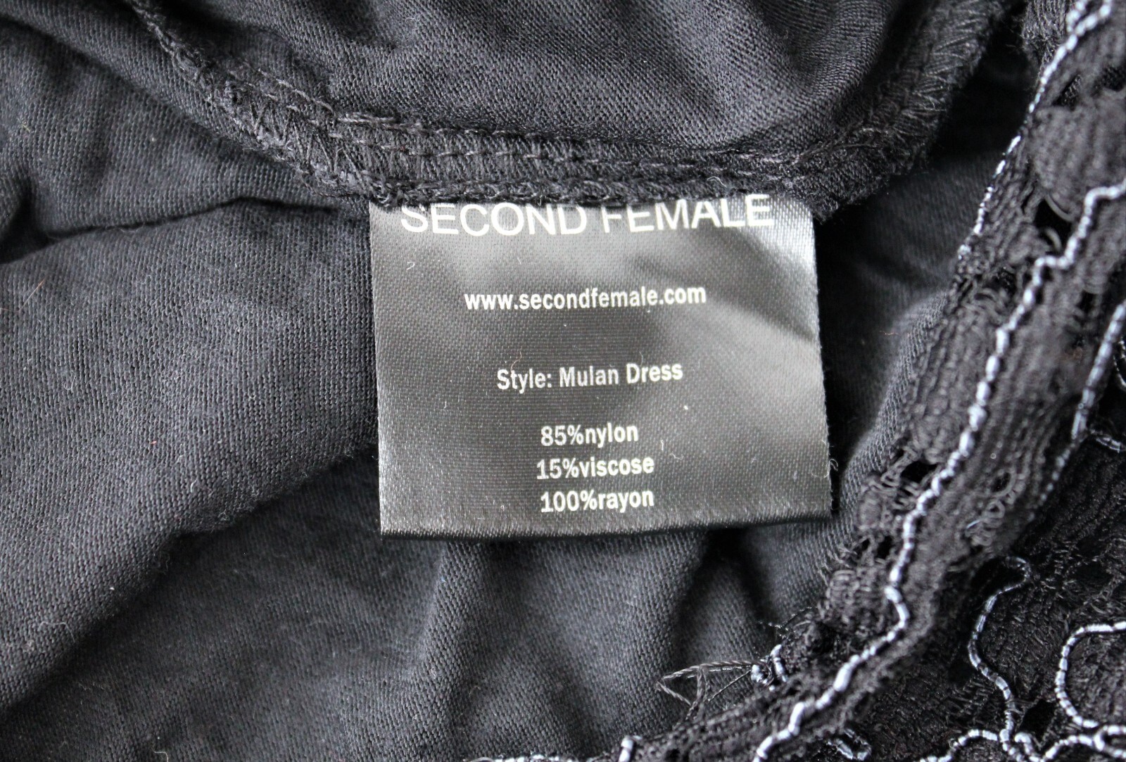 Second Female black lace dress, S, worn twice!