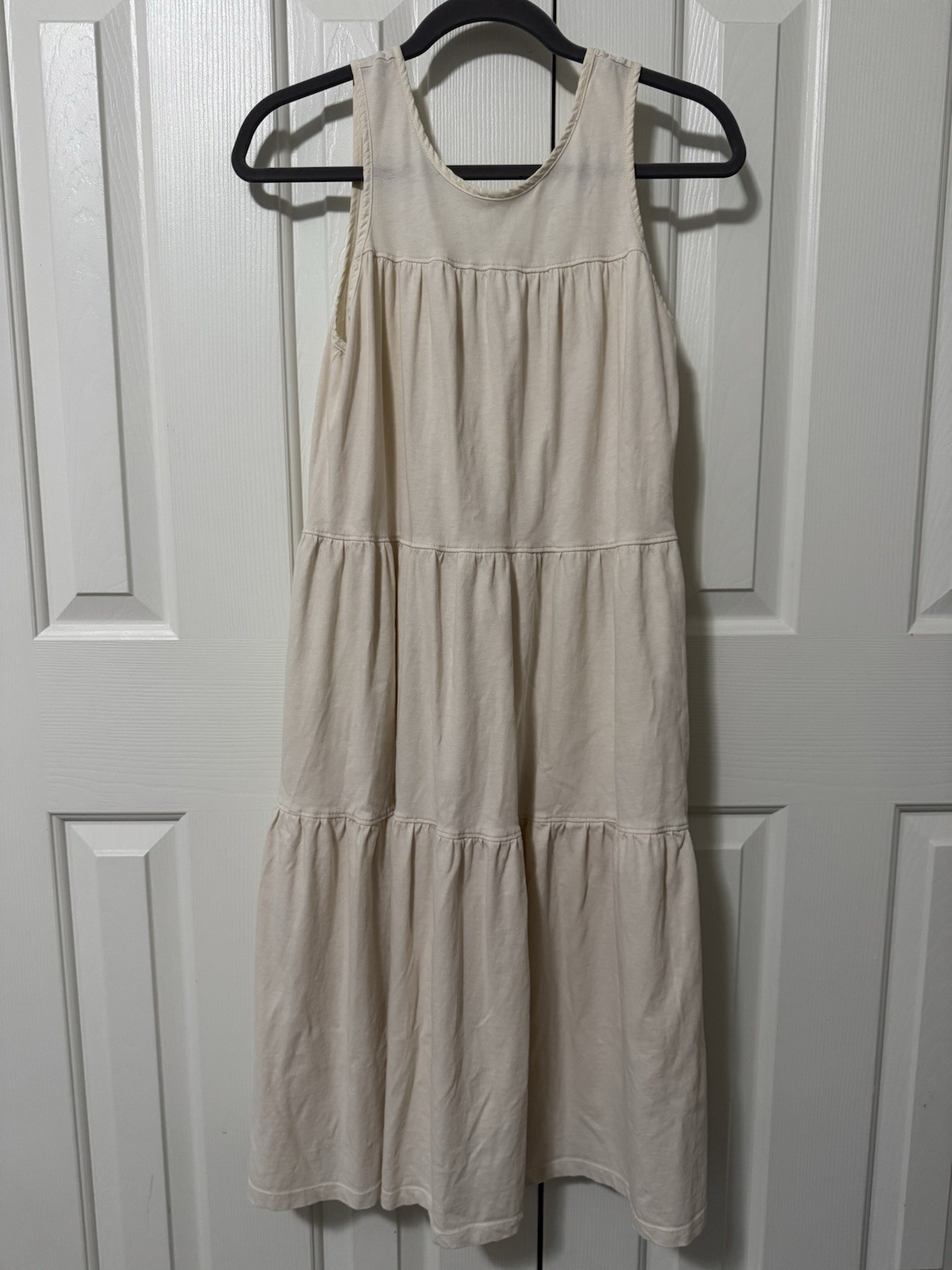 EVERLANE 100% Cotton Tiered Boho Midi Dress, Size Small