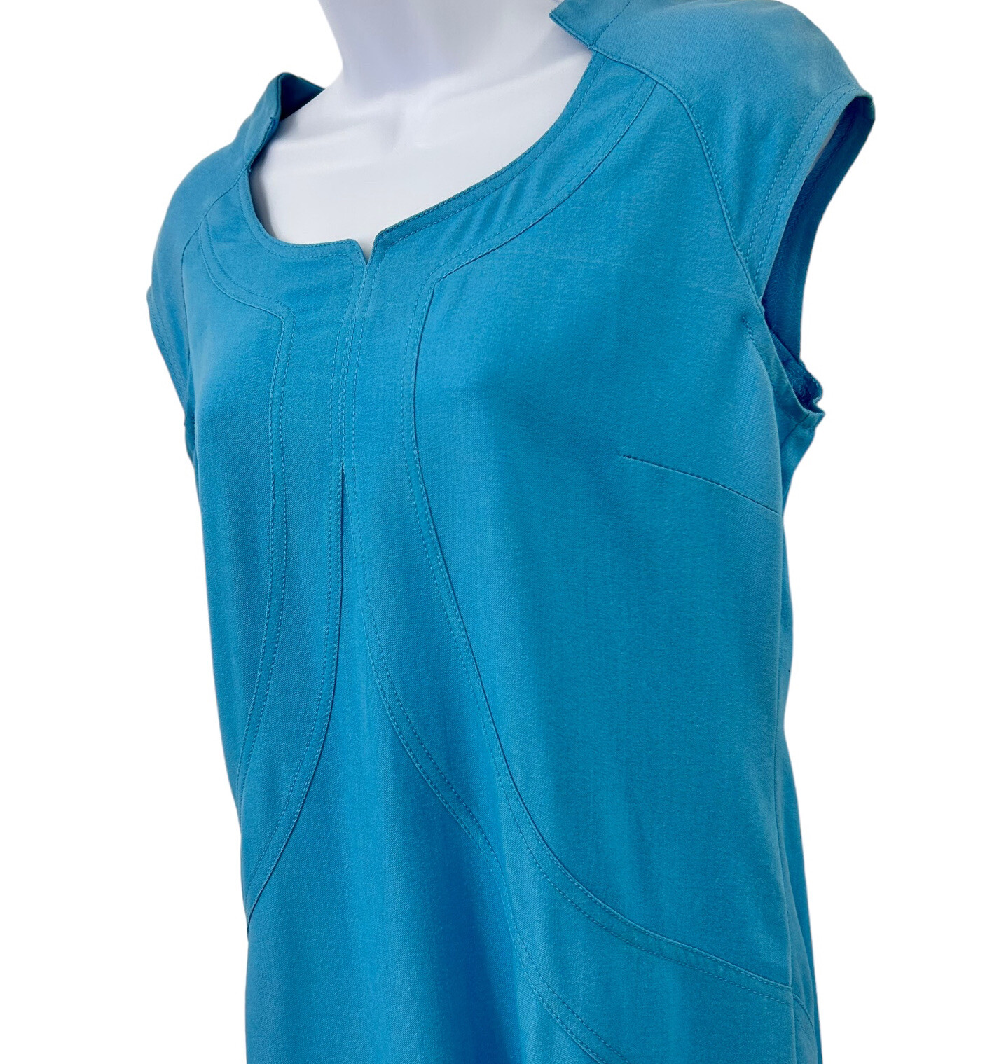 Iman Dress Womens Size S Light Blue Sheath Exposed Zipper