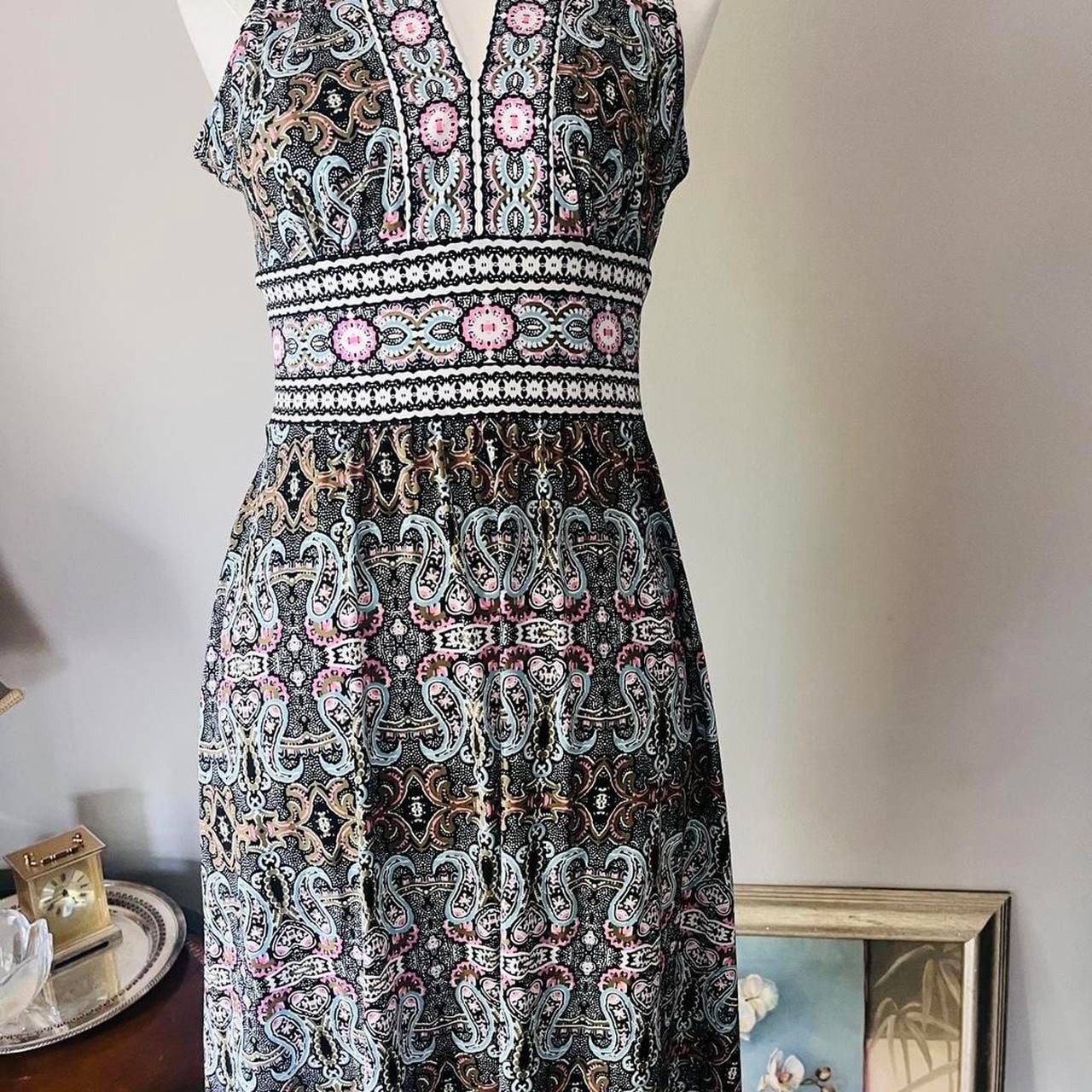 Maggy London Petite Paisley Halter Dress