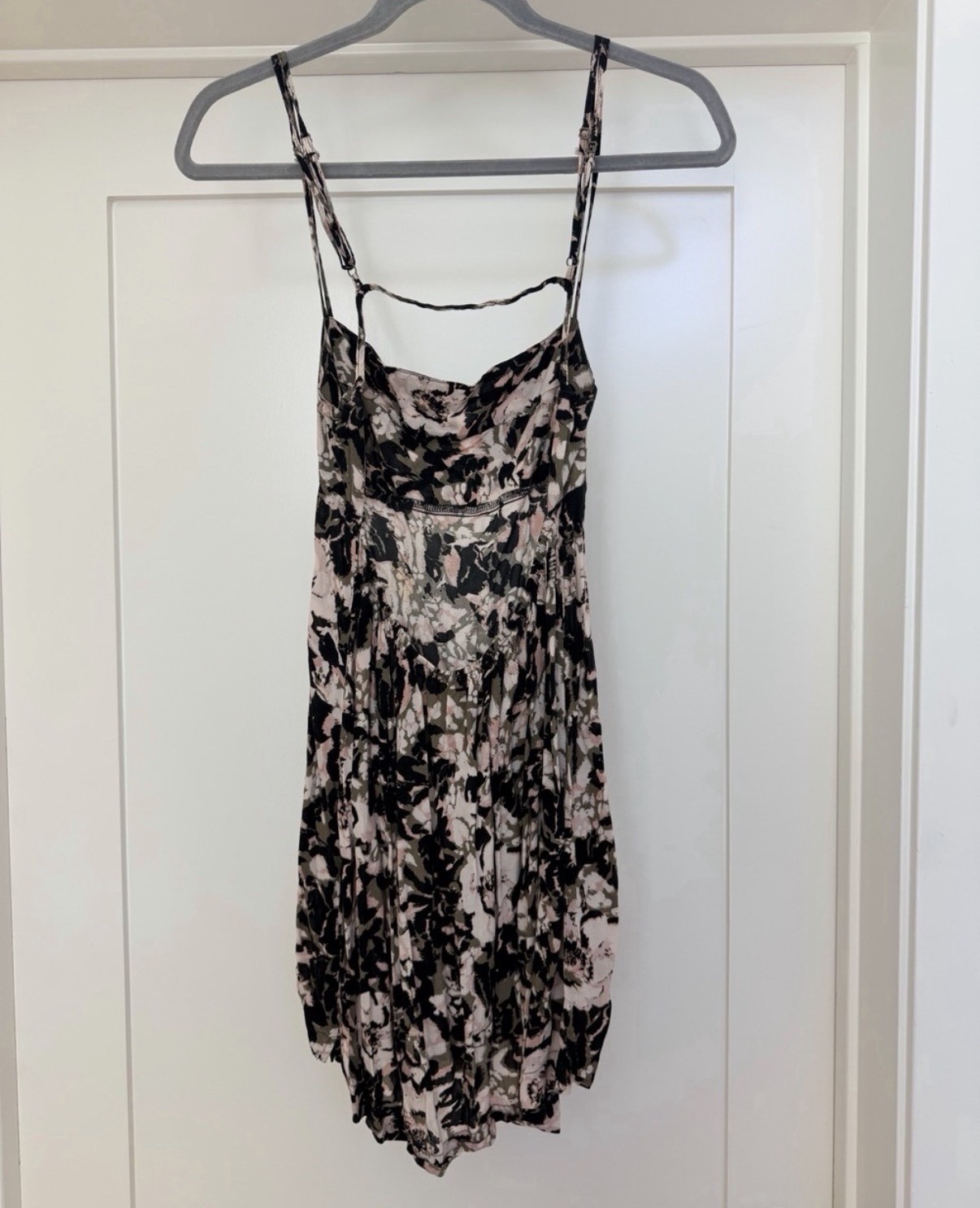 Intimately Free People Floral Slip Dress S Strappy Open Back Mini Print