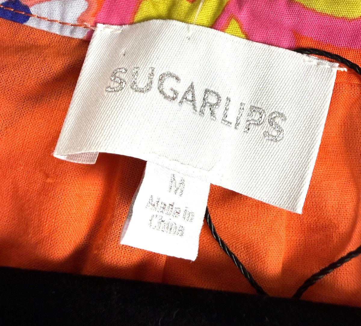Sugarlips Kahlia Tropics Aruba Smocked drop waist dress Size M Bright Beach NWT